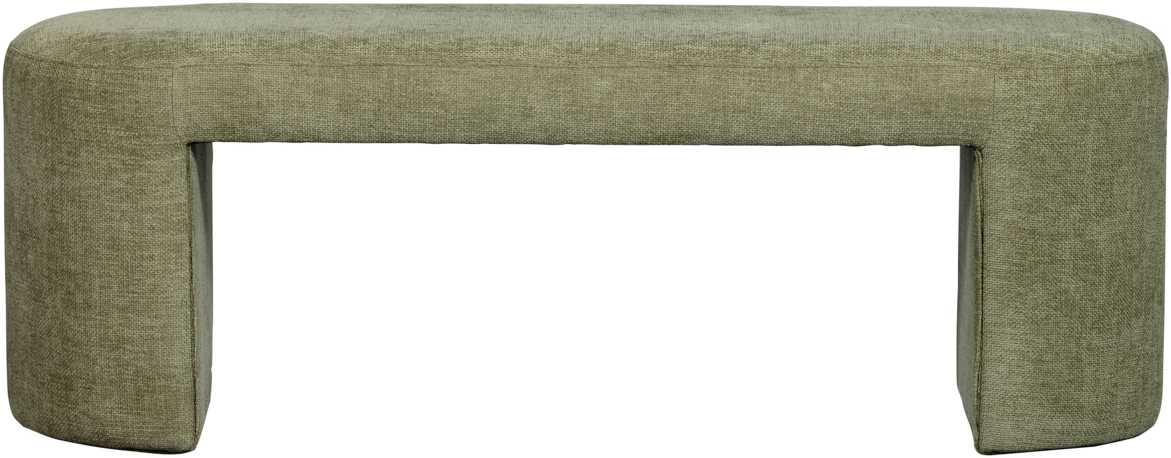 WOOOD Bank »Jacob« gepolstert und ohne Rückenlehne, Breite 130 cm olivgrün