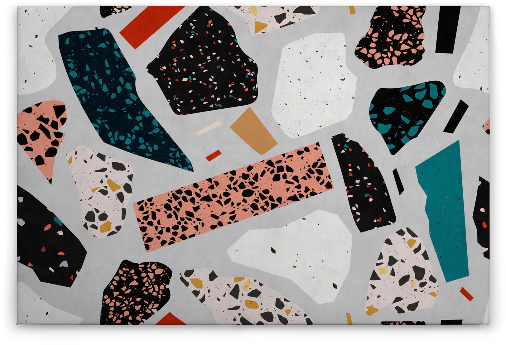 Bricoflor Terrazzo Wandbild Im Skandinavischen Stil Modernes Leinwandbild I günstig online kaufen
