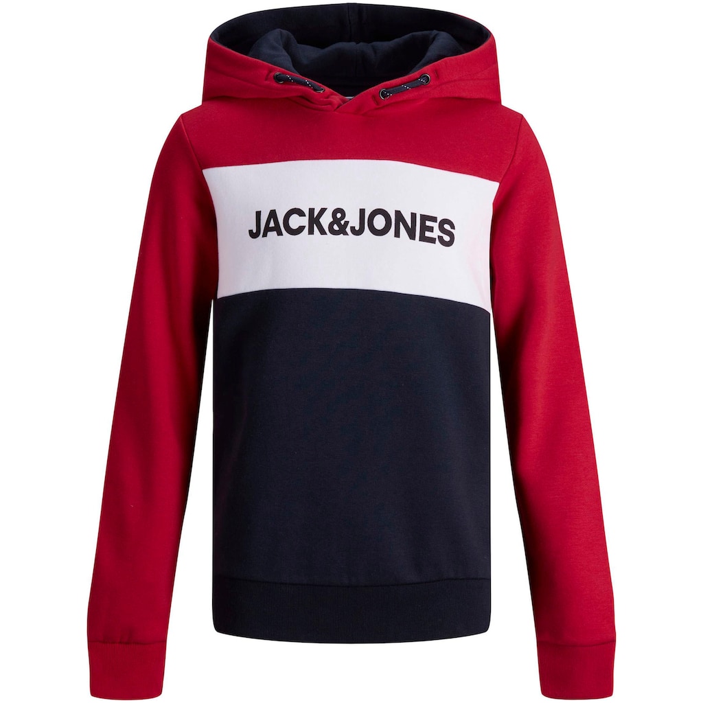 Jack & Jones Junior Kapuzensweatshirt »JJELOGO BLOCKING SWEAT H«