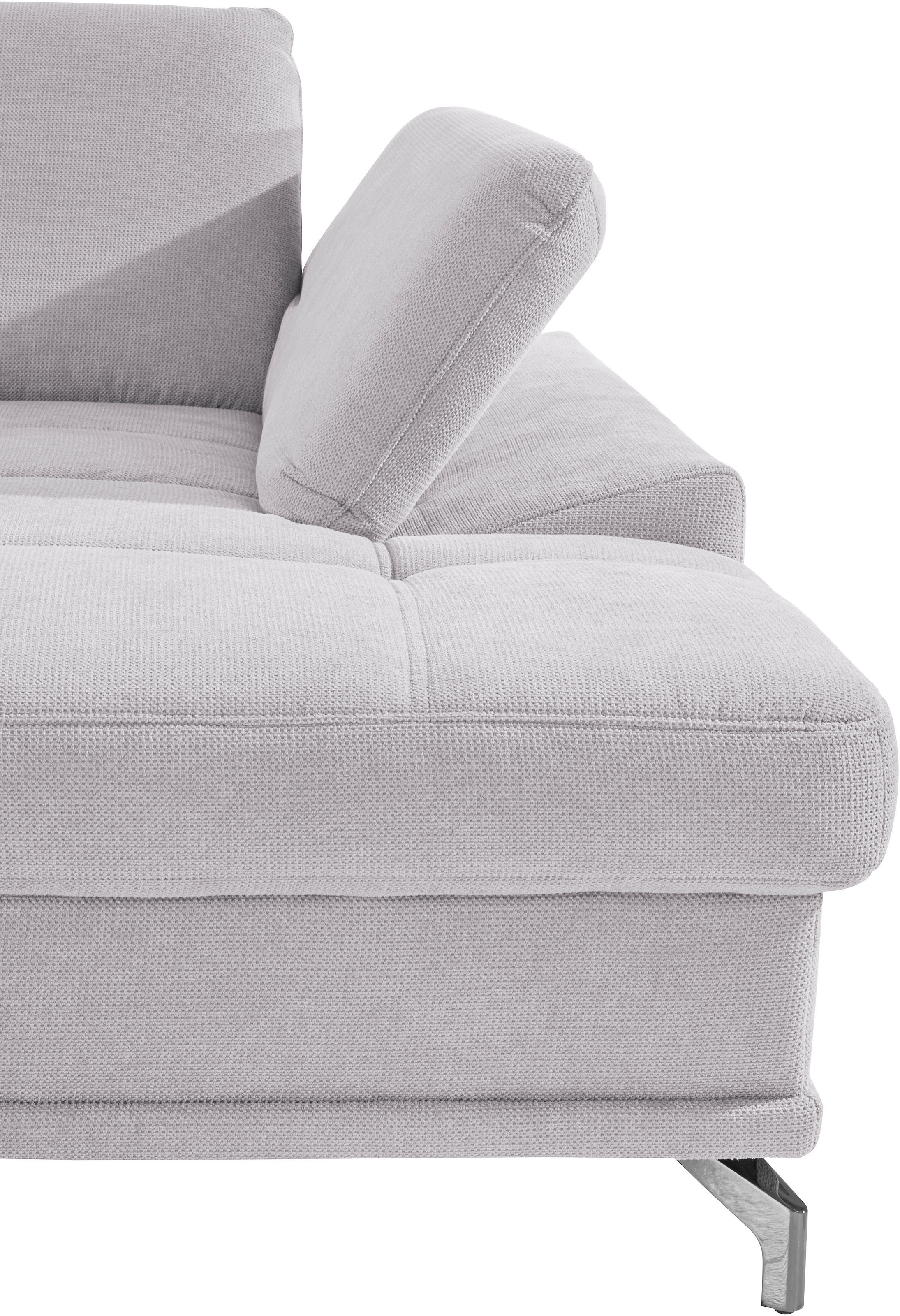 Places of Style Wohnlandschaft »Costello U-Form, mit Sitztiefenverstellung, Armteilverstellung und«, 3 Nierenkissen, optional Bettfunktion und Bettkasten