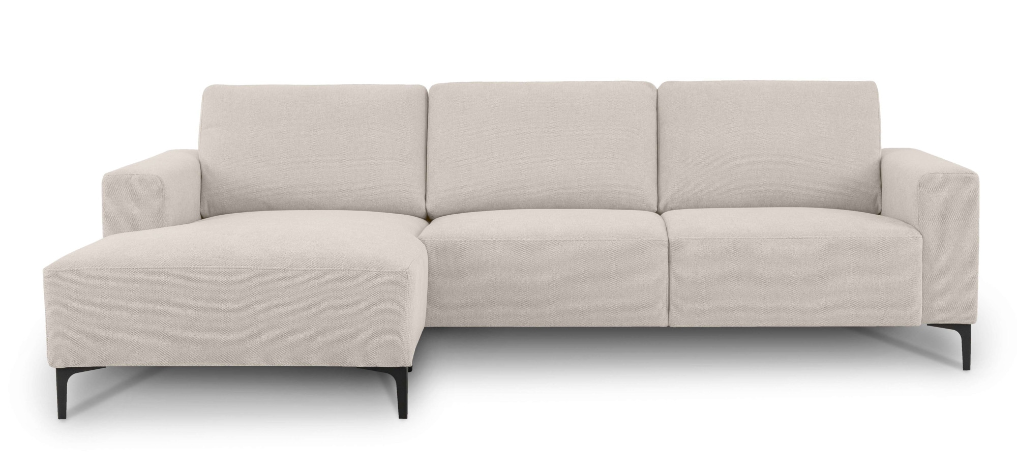 Home affaire Ecksofa »Tournon, L-Form, Breite 262 cm, Webstoff, Chenille«, Designsofa im nordischen Stil, Wellenunterfederung, Metallfüße
