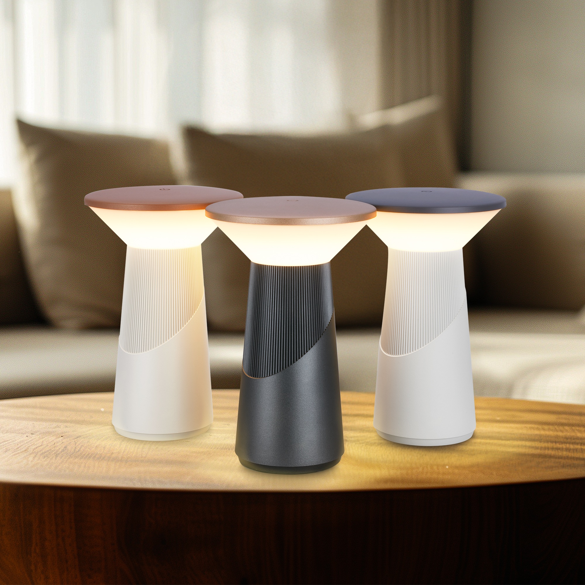 Briloner Leuchten LED Tischleuchte »PILIA« LED-Board 1 Stk. Warmweiß 15x24 cm, Akku tauschbar, Indoor/Outdoor, Wohnzimmer, Balkon