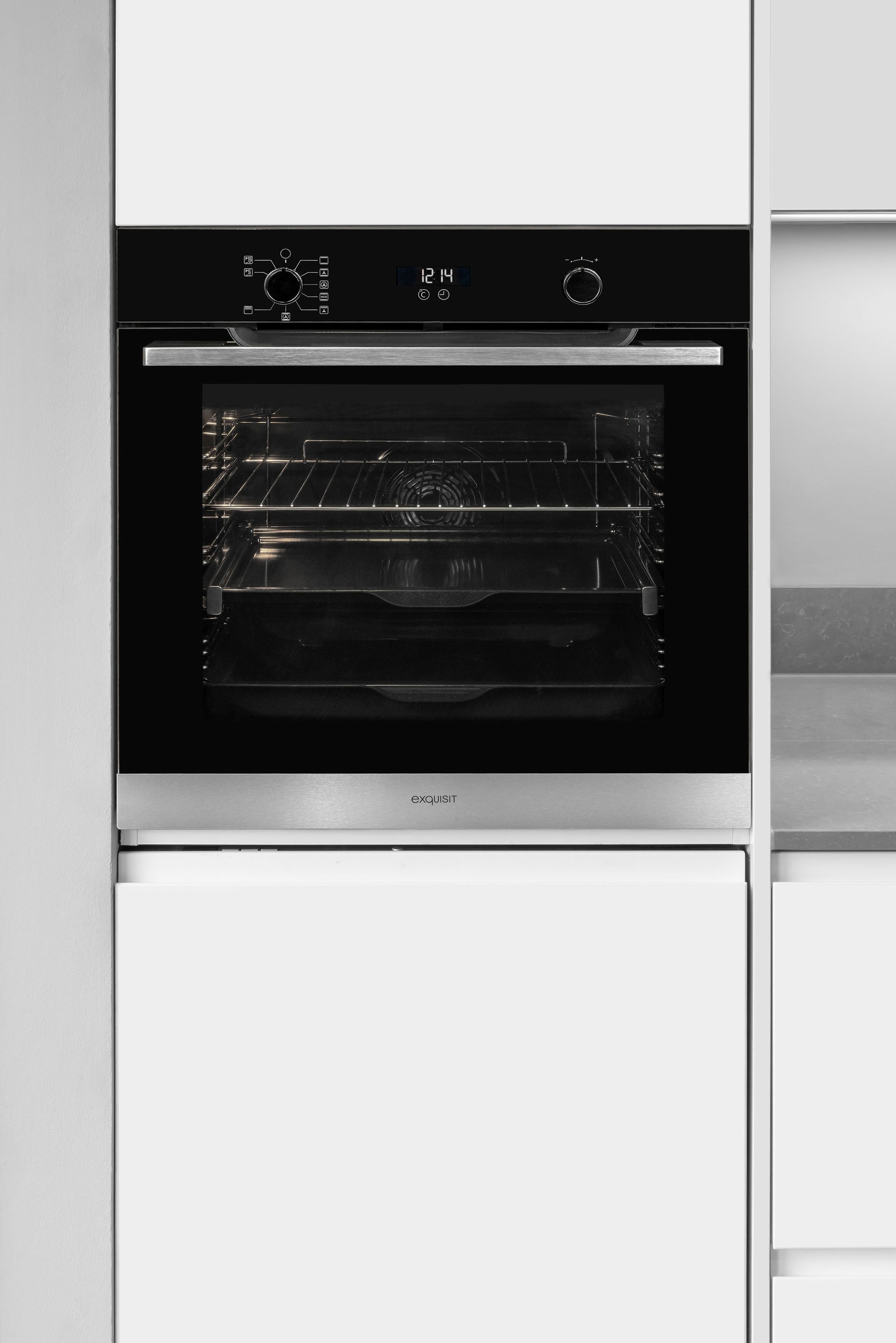 exquisit Pyrolyse Backofen  »EBEP707-18H«, mit 1-fach-Teleskopauszug, Pyrolyse-Selbstreinigung