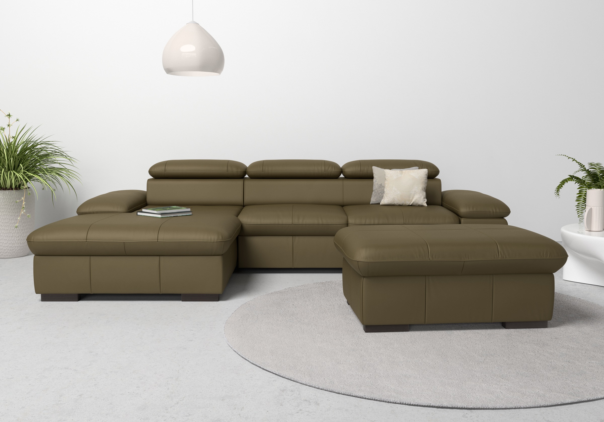 Home affaire Ecksofa »Alberto L-Form«, mit Kopfteilverstellung, wahlweise mit Bettfunktion
