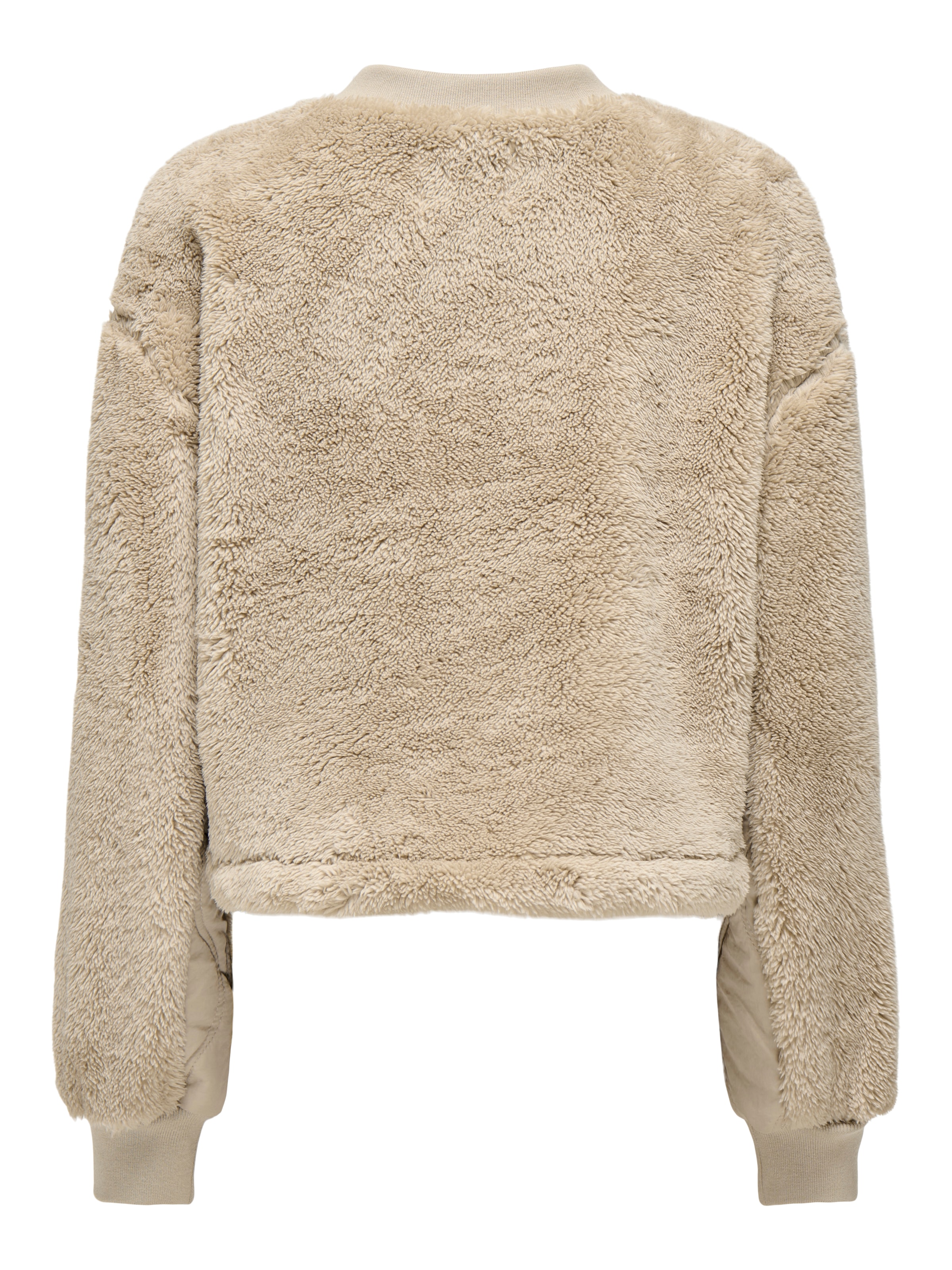 ONLY Plüschjacke »ONLANNA CONTACT LIFE SHORT JACKET CC OTW« Brusttasche mit Reißverschluss