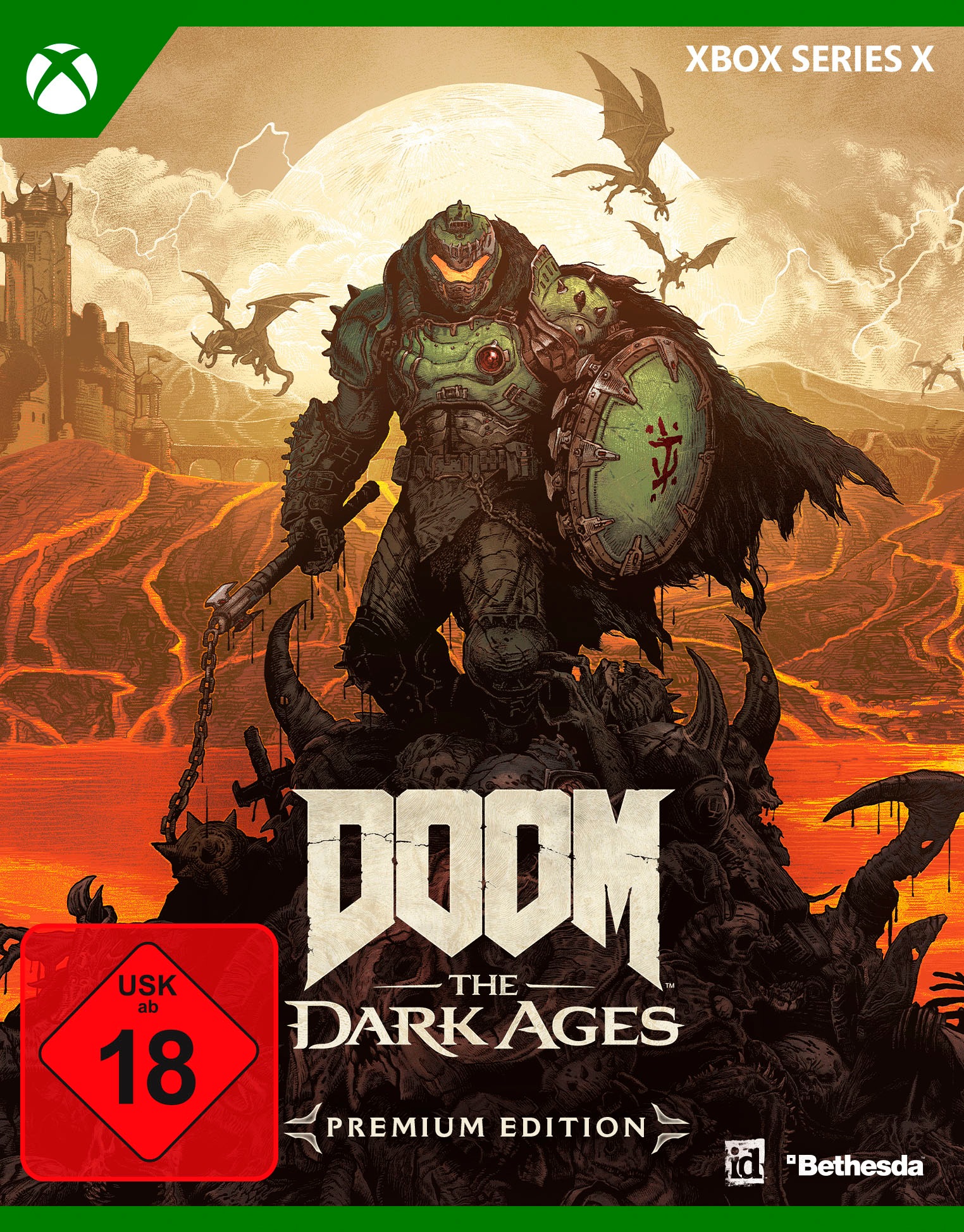 BETHESDA Spielesoftware »DOOM: The Dark Ages Premium Edition« Xbox Series X (ohne Farbbezeichnung) der Slayer liefert ab