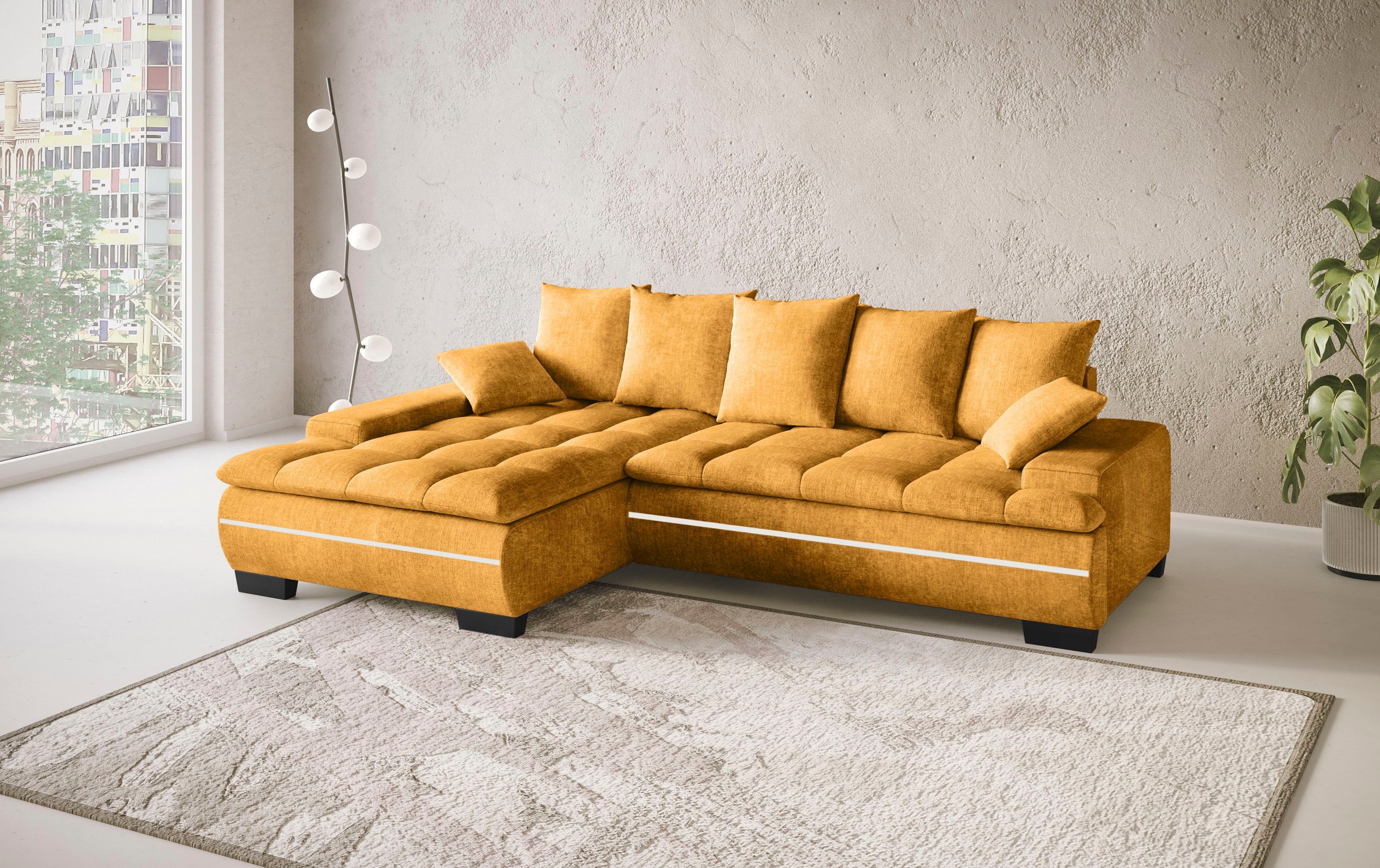 Mr. Couch Ecksofa »Haiti II, L-Form«, RGB-LED Beleuchtung, wahlweise mit Ka günstig online kaufen