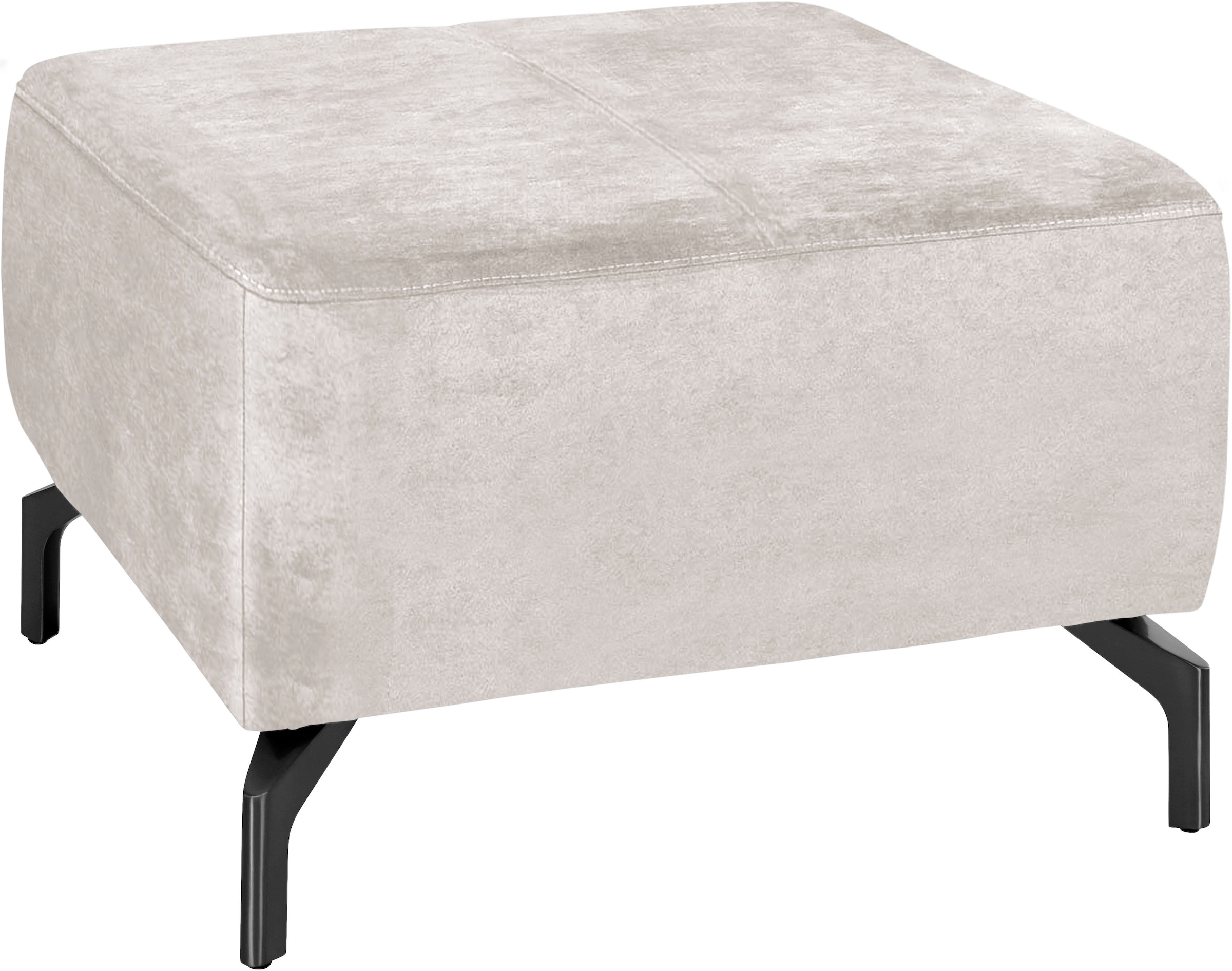 sit&more Hocker »Gizeh«, Fußhöhe 15 cm, wahlweise in 2 unterschiedlichen Fußfarben