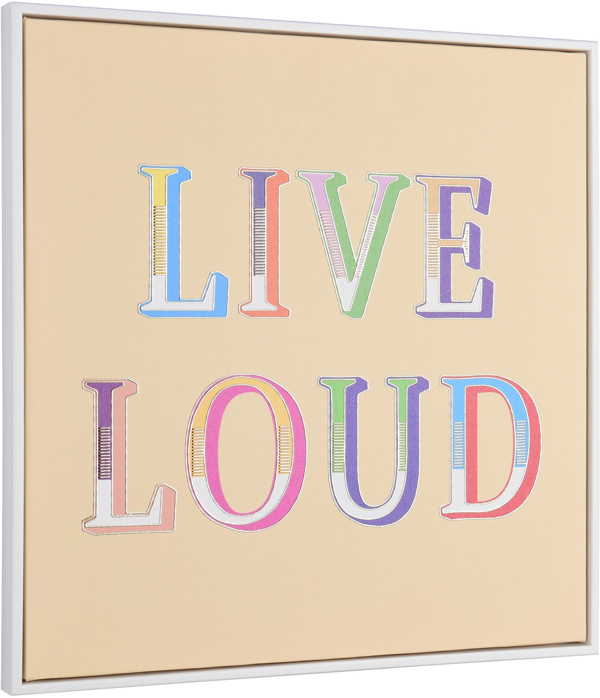 MIRRORS AND MORE Kunstdruck »LIFE« 1 Stk. tlg. Kunstwerk mit positivem Spruch