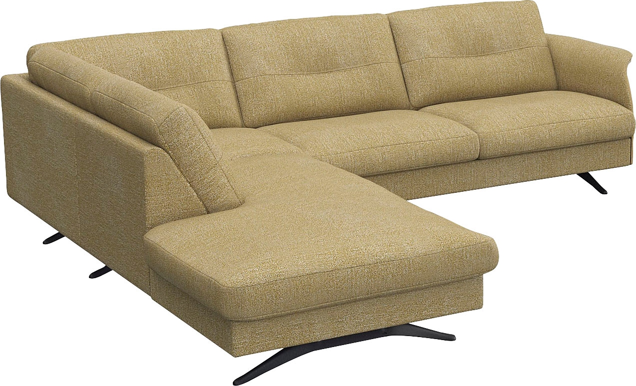 FLEXLUX Ecksofa »Glow bequem und komfortabel durch hochwertigen Sitzaufbau, L-Form«, Skandinavisches Design, In hochwertiger Verarbeitung