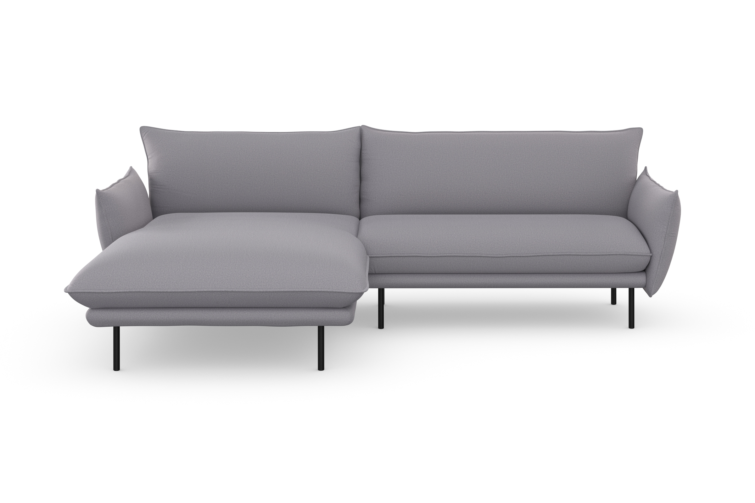 andas Ecksofa "Stine L-Form", Besonderes Design durch Kissenoptik und Keder günstig online kaufen