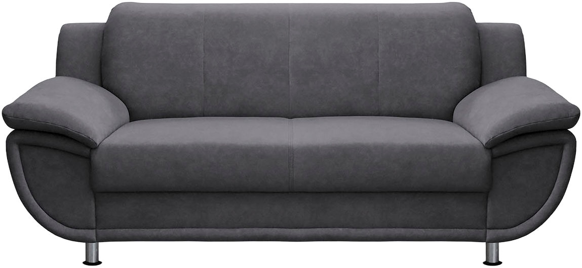 TRENDMANUFAKTUR 2-Sitzer »Rondo 178 cm, 2-Sitzer, komfortabel, Federkern optional, Chromfüße« Couch wahlweise mit Federkern und in verschiedenen Bezügen bestellbar