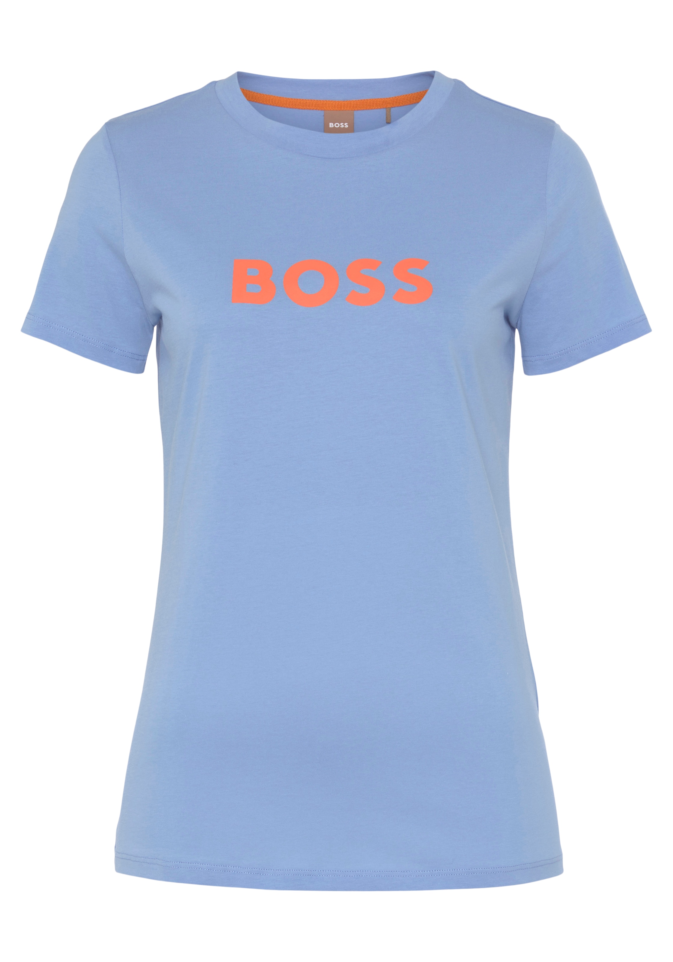 mit T-Shirt BOSS der BOSS »C_Elogo_5«, (1 online auf Logoschriftzug ORANGE bei Brust tlg.),