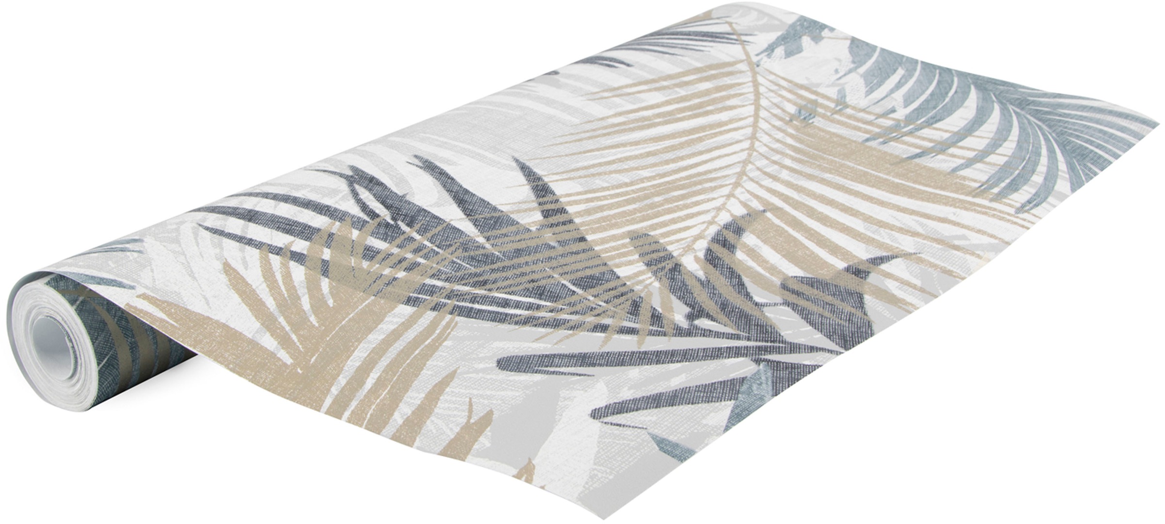 Boutique Vliestapete »Boutique Vliestapete Jungle Glam Blau Grau«, botanisch, Boutique Vliestapete Jungle Glam Blau Grau