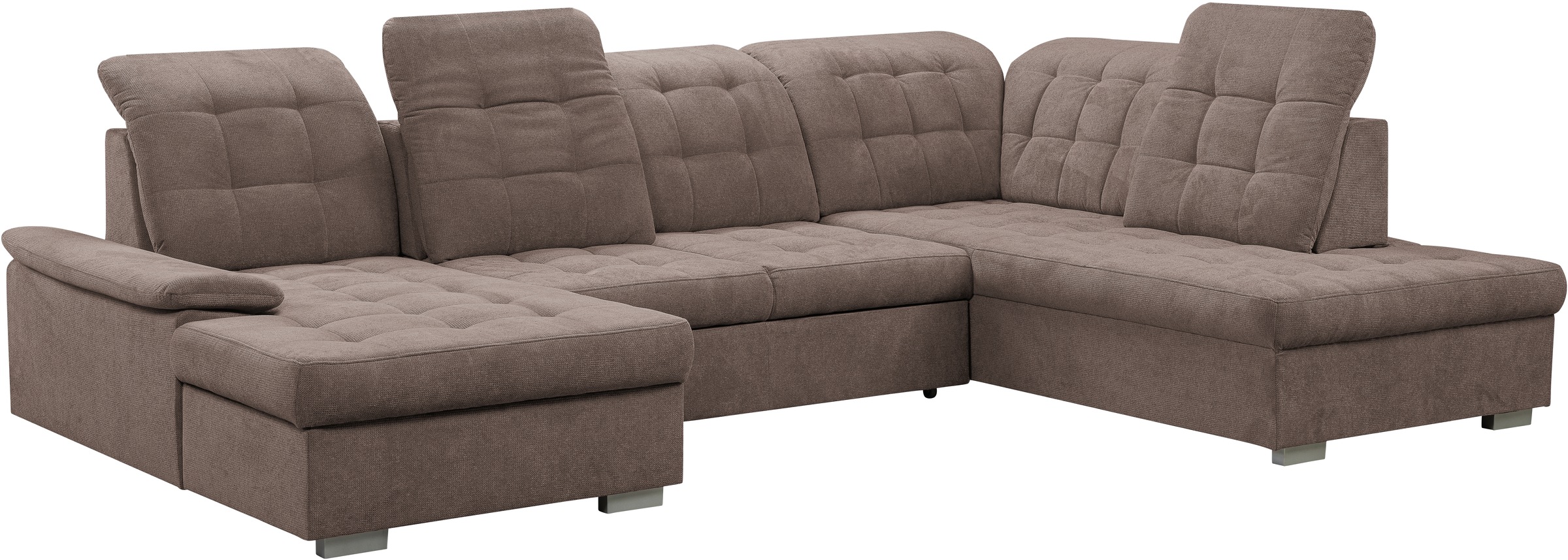 WERK2 Wohnlandschaft »Kordula-New U-Form«, Sofa in U-Form mit Schlaffunktion & Bettkasten, Schlafcouch