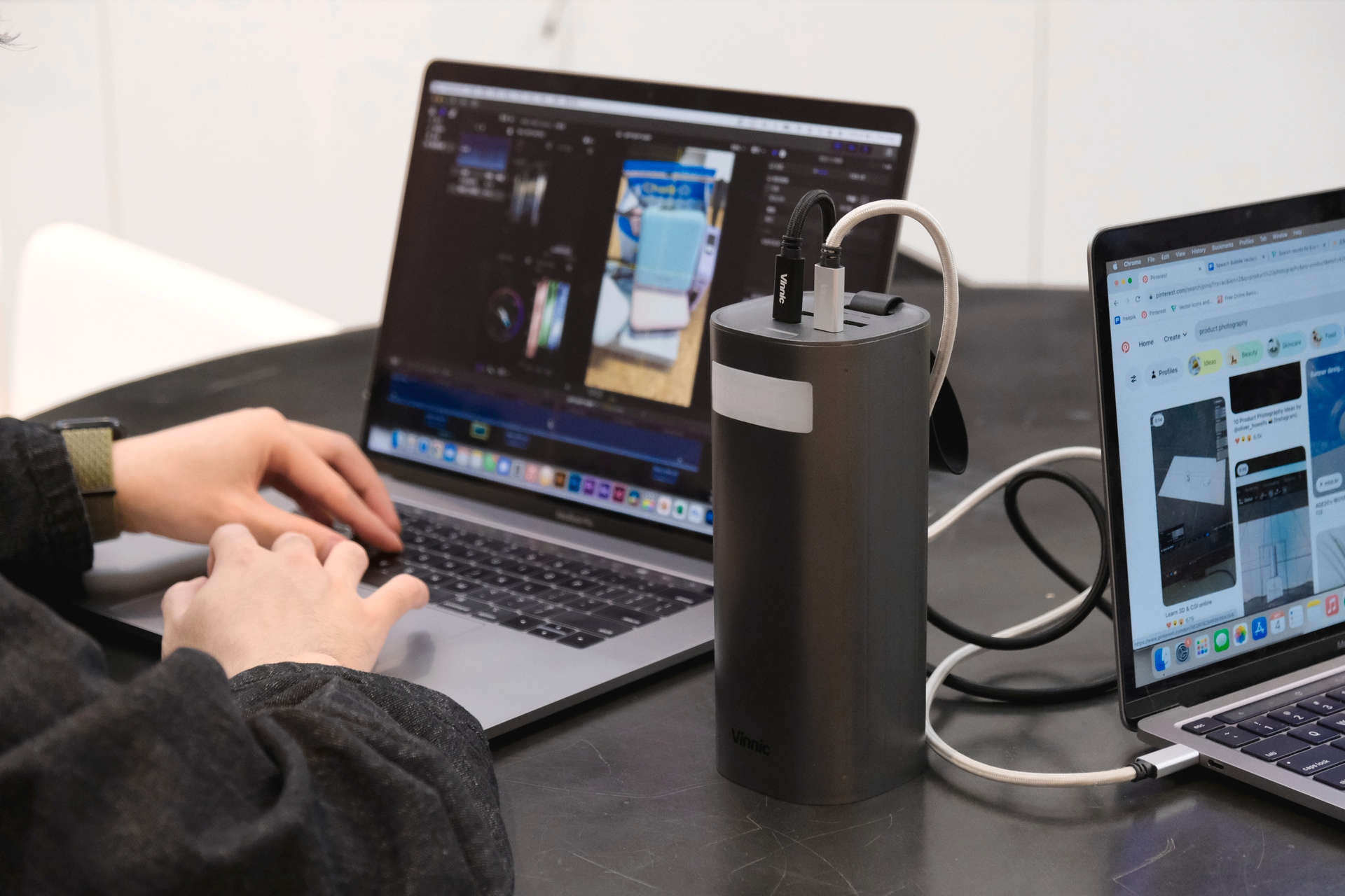 Vinnic Powerbank »MOUNT PARKER Powerbank 60.000mAh 100W PD x2«, Vinnic MOUNT PARKER Powerbank 60.000mAh 100W PD x2,black