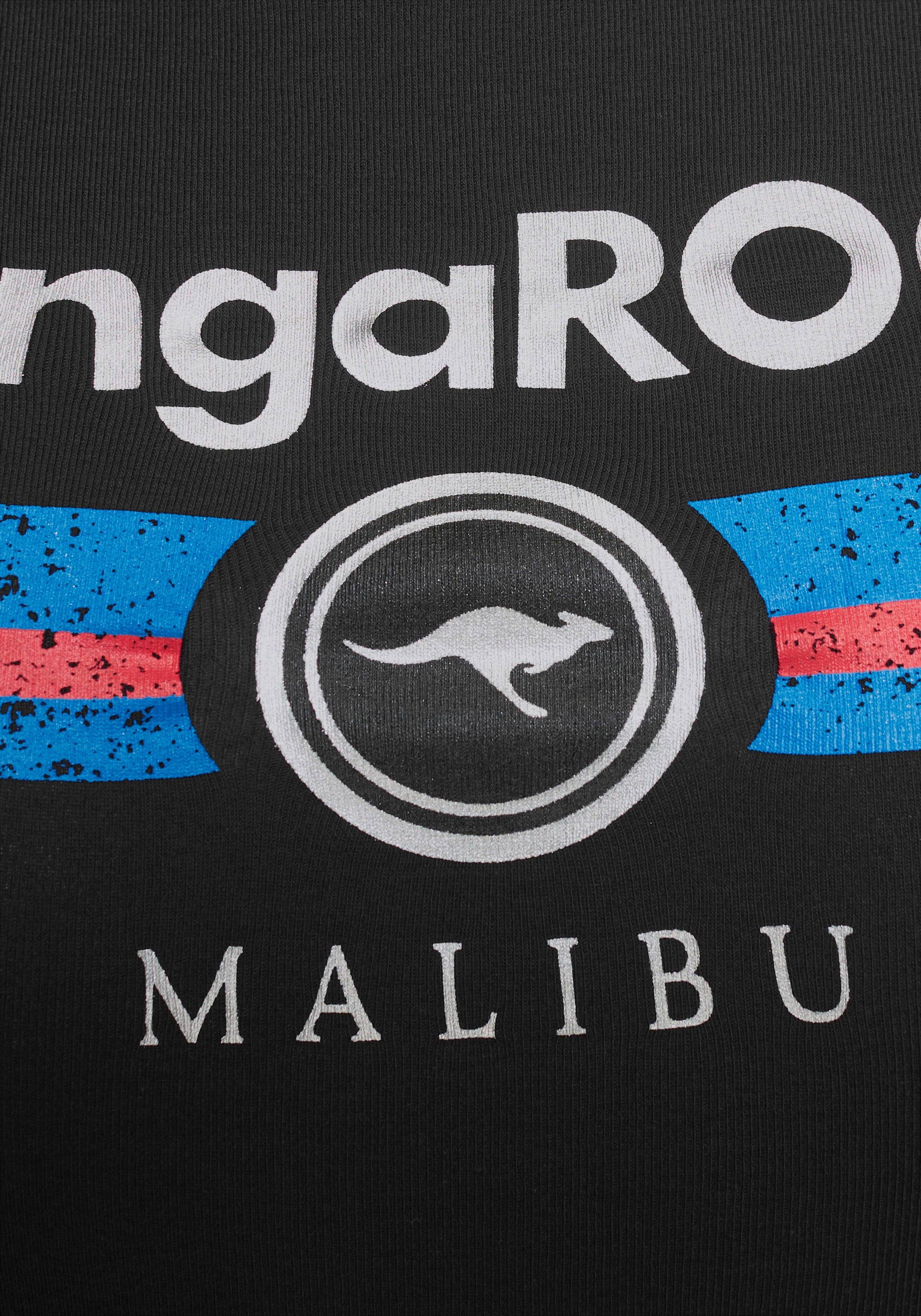 KangaROOS T-Shirt, Kurzarm, unifarben und bedruckt, Rundhalsausschnitt
