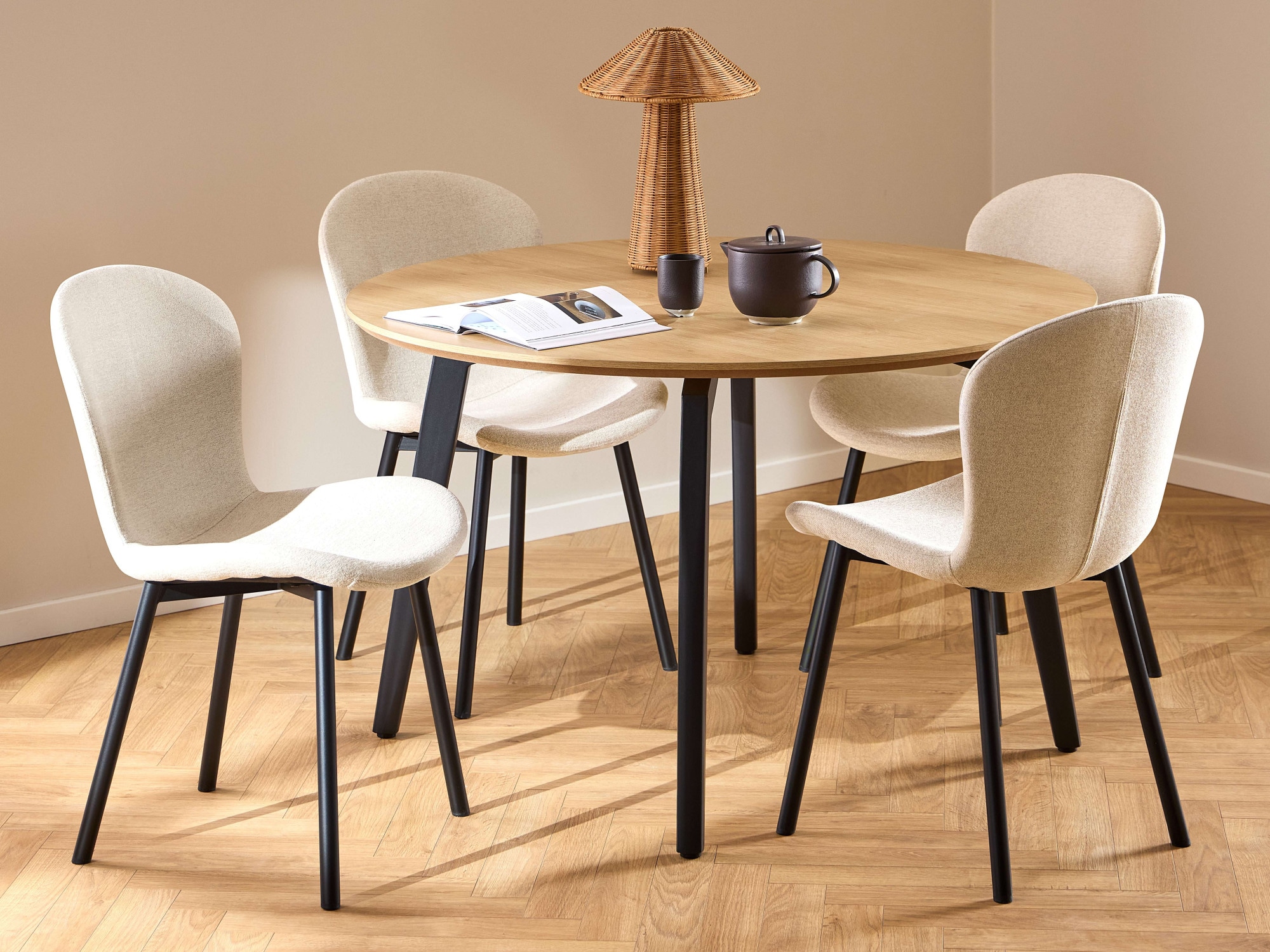 ACTONA GROUP Esszimmer-Set »Essgruppe, Speisetisch mit Wohnzimmerstühlen« S günstig online kaufen