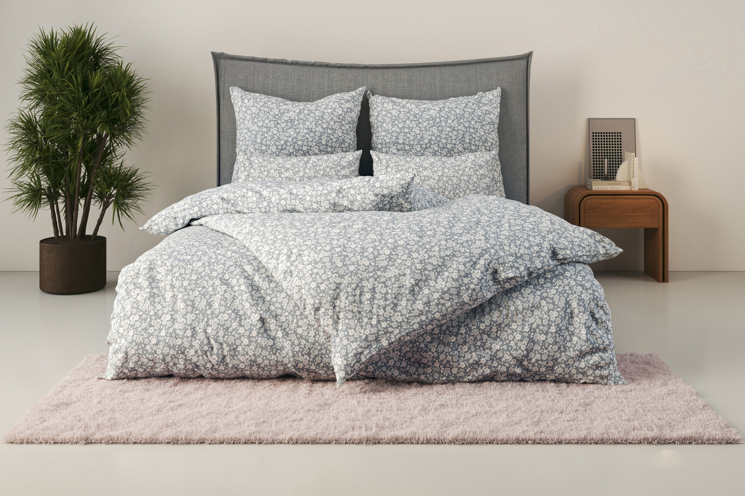 my home Bettwäsche »Mariby« 2 tlg. mit feinem Blümchen Design, skandinavisc günstig online kaufen