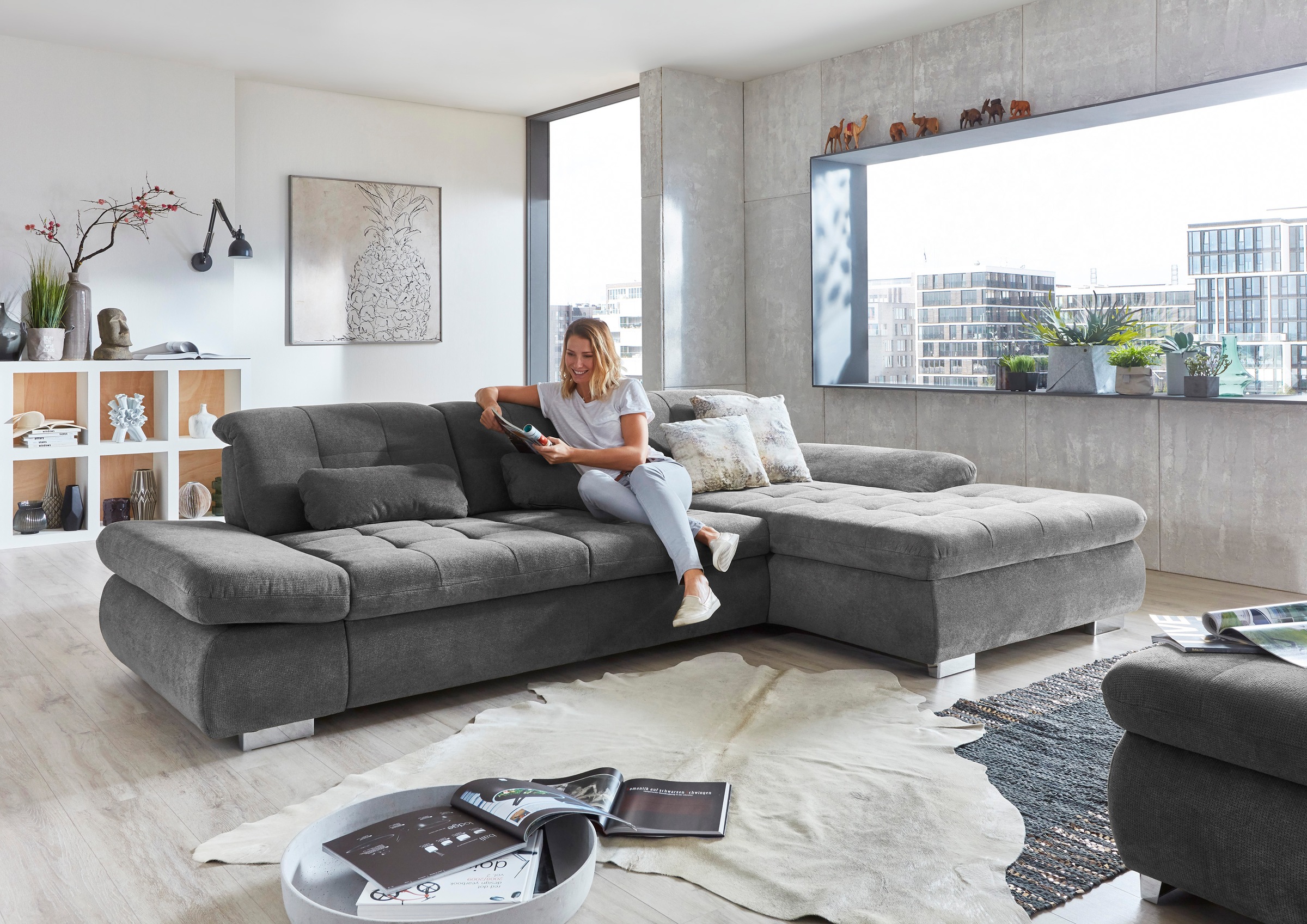 Die PlanBar Ecksofa »MP-IN17004 L-Form«, wahlweise mit Funktion, Federkern günstig online kaufen