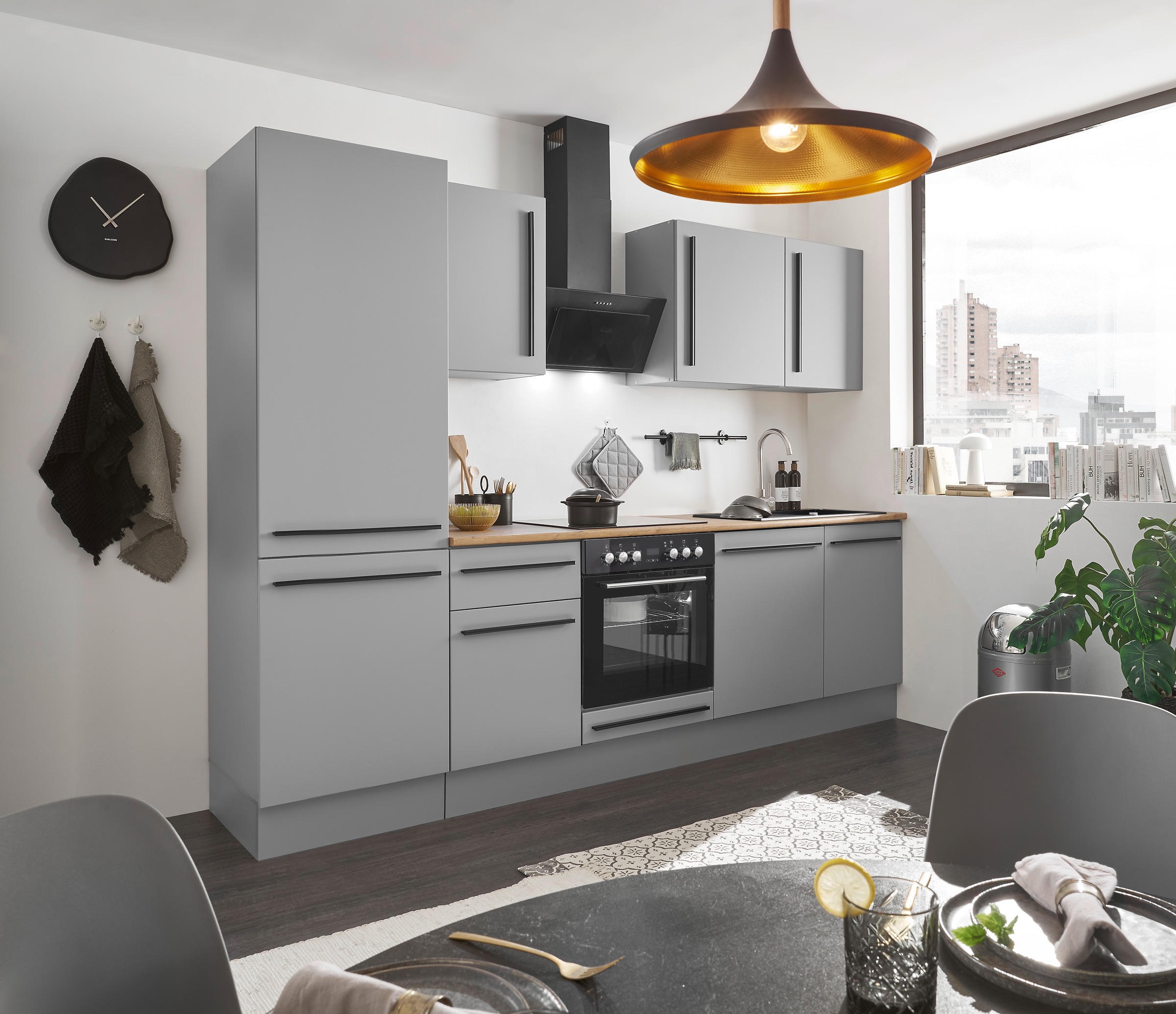BASIC by Balculina Winkelküche »Denver, Küche BxHxT 280 x 211 x 60«, Breite 280 cm, wahlweise mit E-Geräten und Induktion