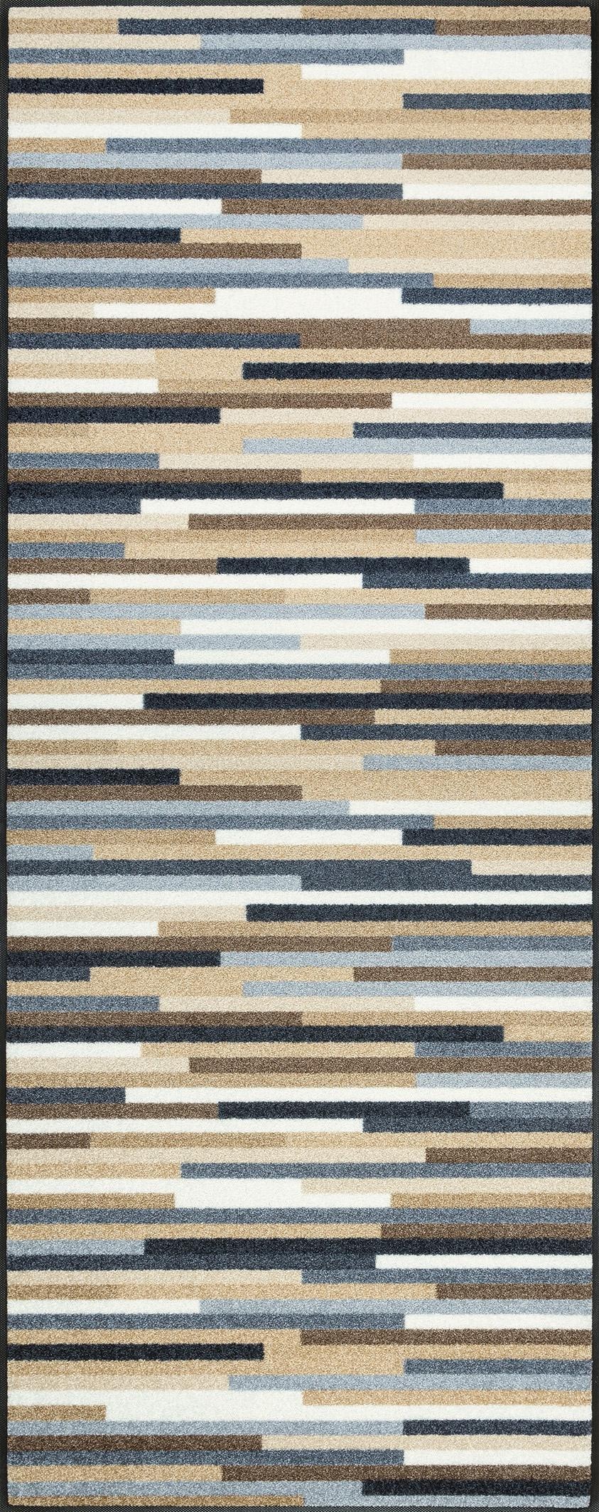 wash+dry by Kleen-Tex Läufer »Mikado Stripes«, rechteckig, 7 mm Höhe, Schmutzfangläufer, modernes Streifen Design, rutschhemmend, waschbar