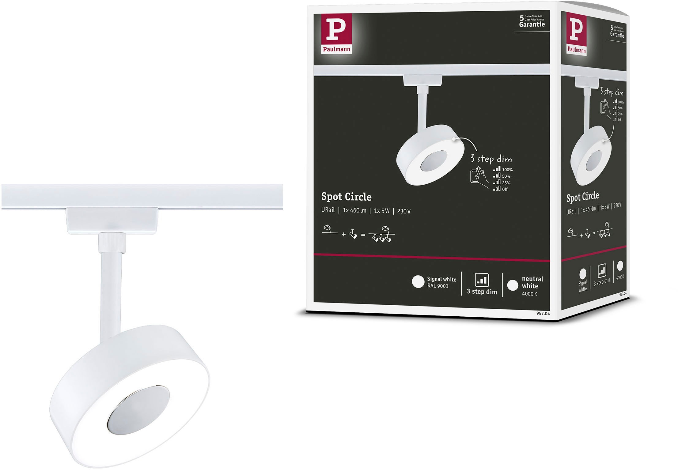 Paulmann Schienensystem-Leuchten »URail LED Schienenspot 3-Step-Dim Circle günstig online kaufen