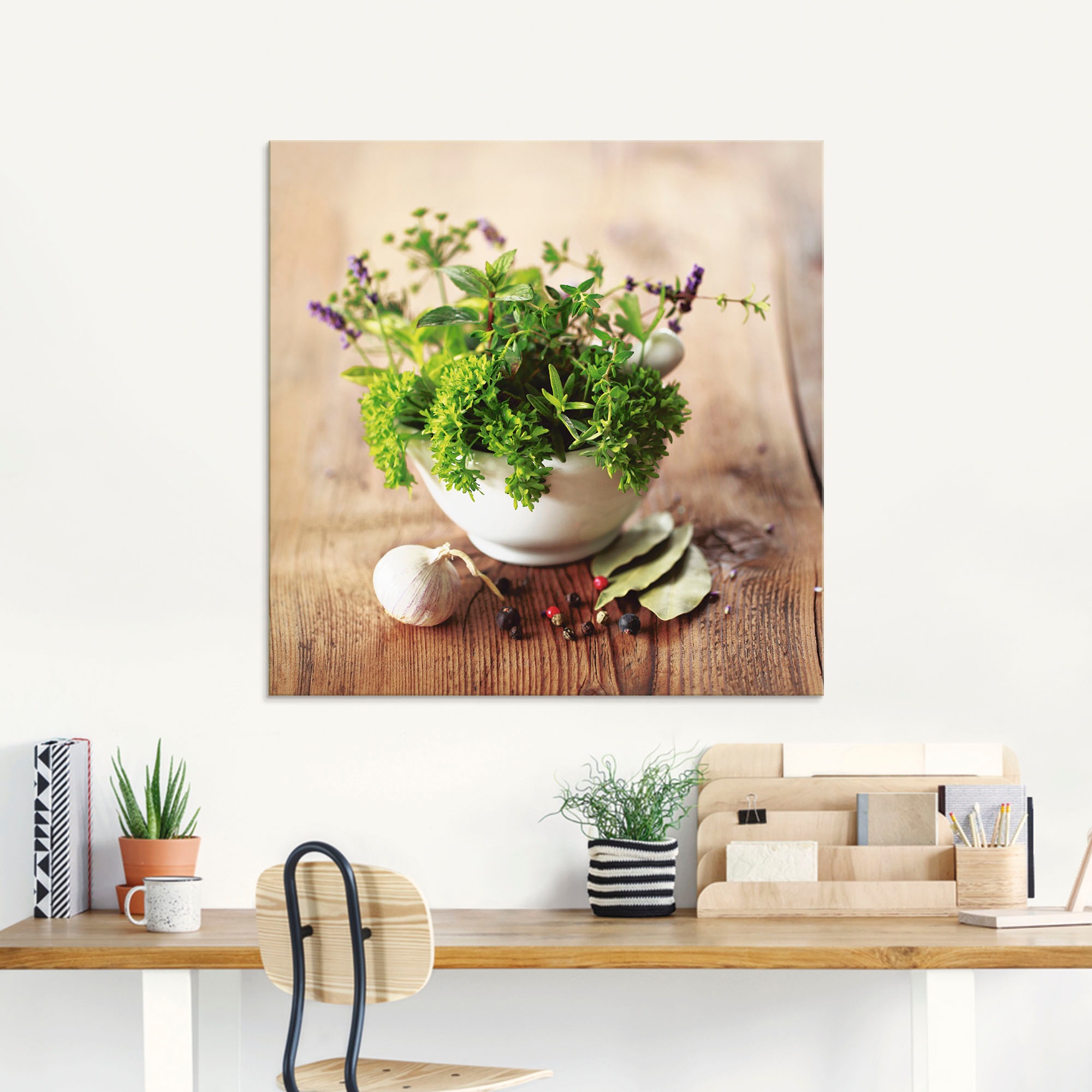 Artland Glasbild »Verschiedene Kräuter - Küche« Arrangements 1 Stk. tlg. in günstig online kaufen