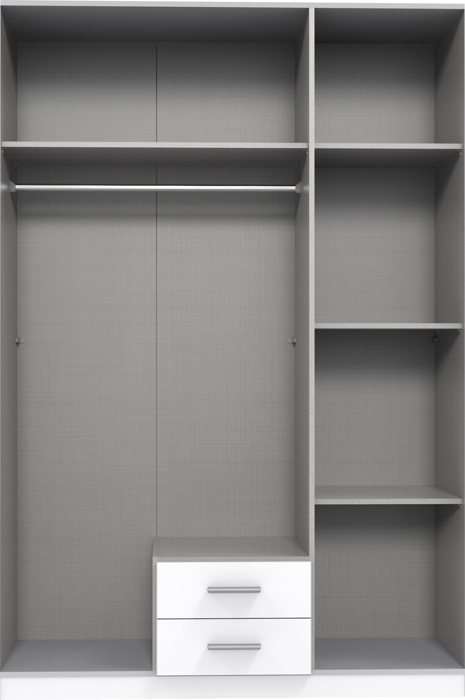Wimex Kleiderschrank »Fulda, 135 oder 180/58/199cm, 2 Schubladen, Made in Germany«, (mit Kranzleiste), besonderer Look durch Multiplex Optik, mit oder ohne Glasauflage