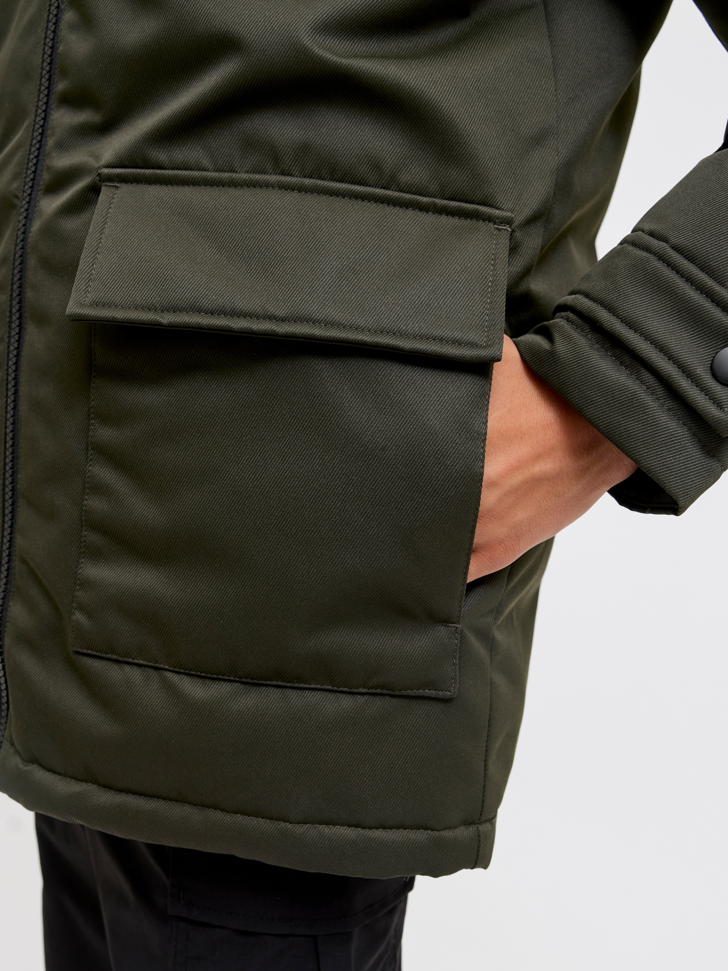 Jack & Jones Junior Parka »JJCHARLIE DETACHABLE FAUX FUR PARK JNR« mit Kapuze