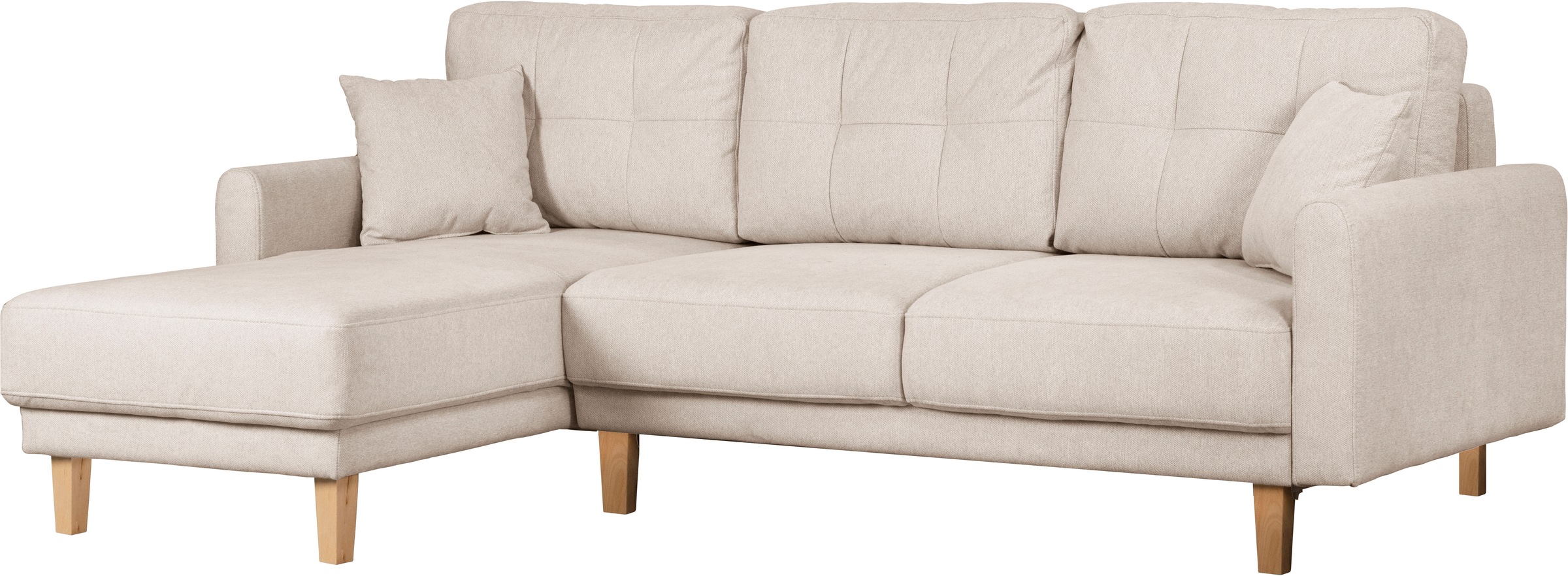 Home affaire Ecksofa »TRIPLO optionale Schlafsofa mit Bettkasten, Maße B/T/H: 234/164/89 cm«, L-Form wahlweise mit Bettfunktion - Liegefläche 132x210 cm