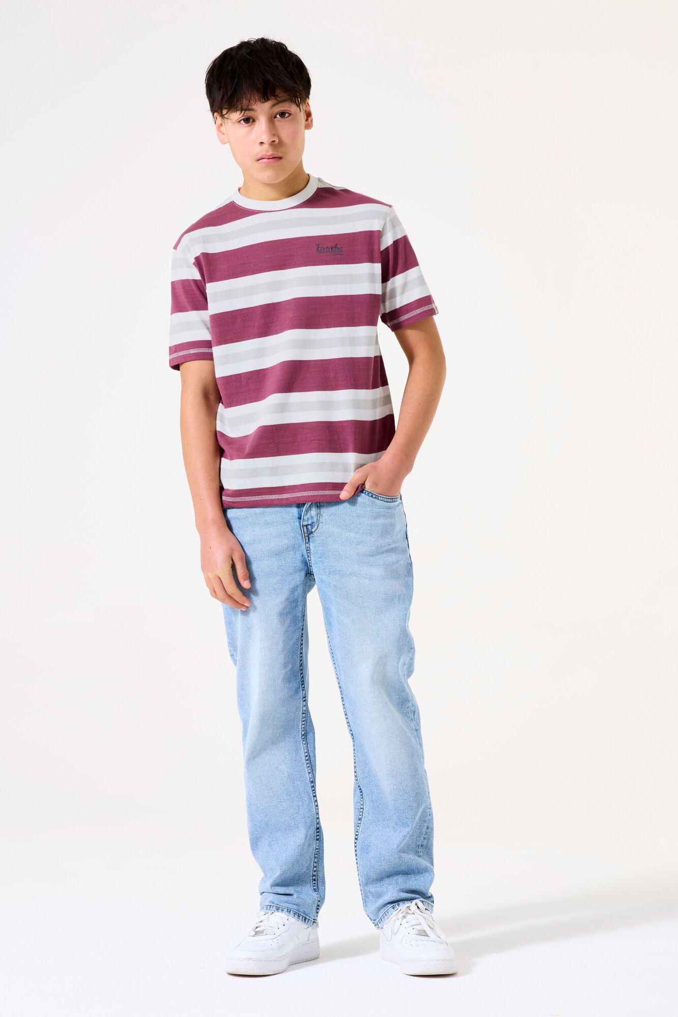 Garcia T-Shirt mit Streifen Muster