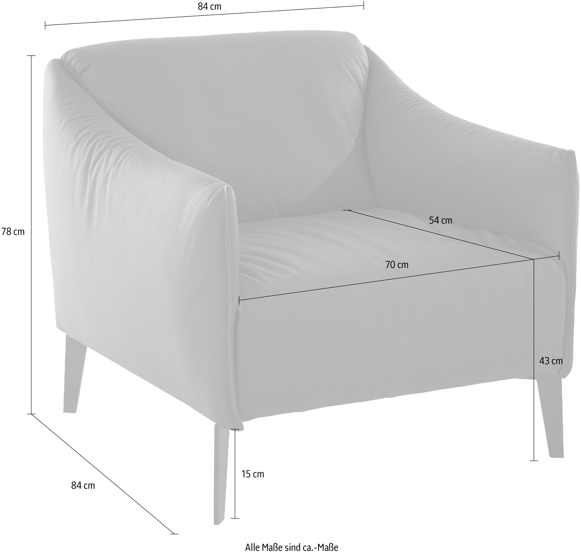 W.SCHILLIG Cocktailsessel »sally Designsessel, Loungesessel,«, mit Metall-Winkelfüßen in Chrom glänzend