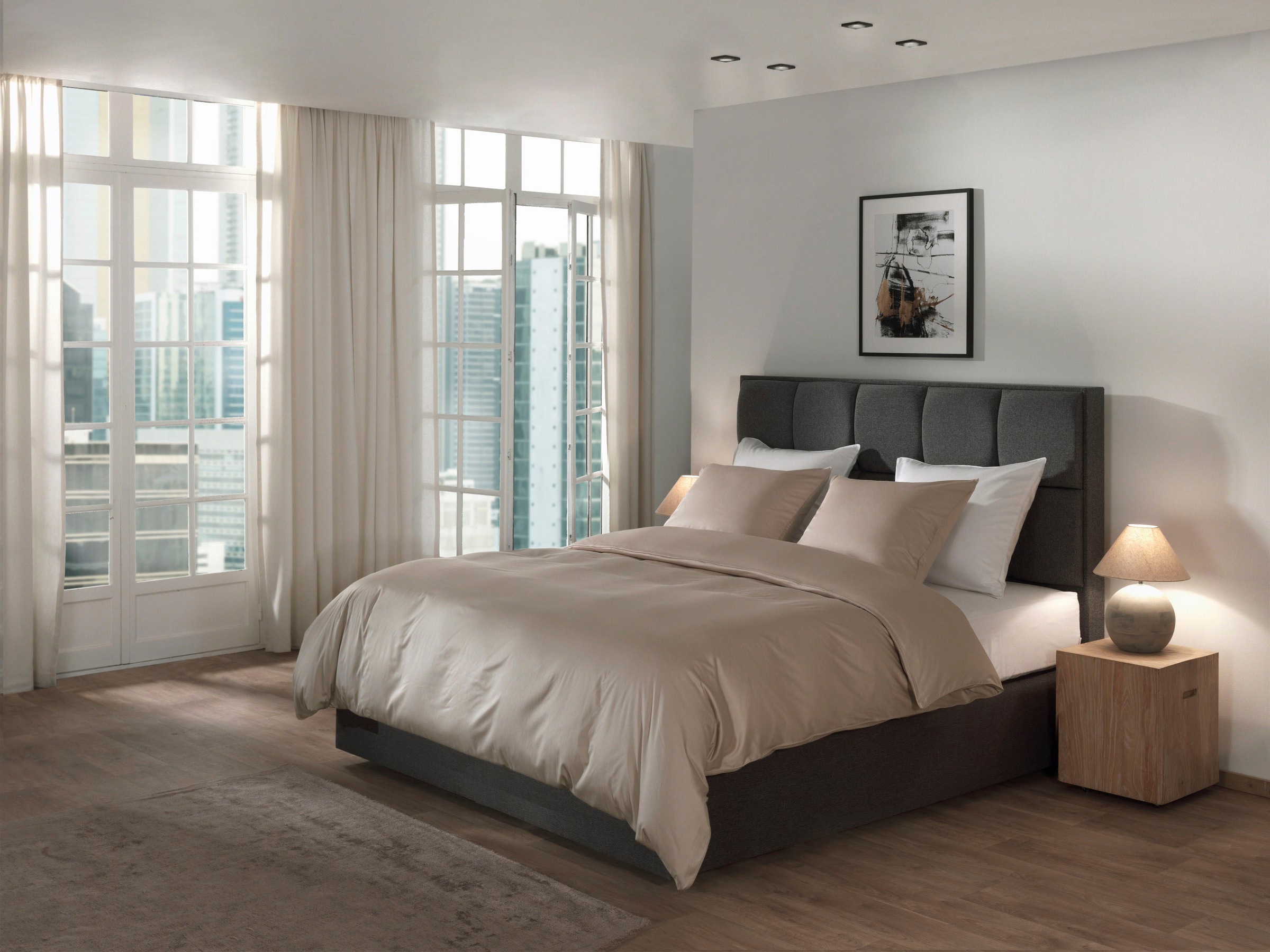 YELLOW Bettwäsche »Suite-Dubai« 2 Stk. tlg. Uni Design, 100% Baumwolle ab 1 günstig online kaufen