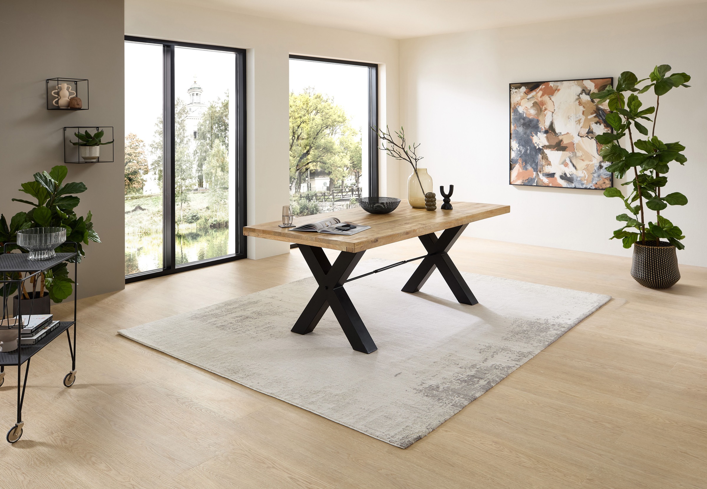 Stolkom Esstisch »Delhi«, 200 cm breit in Massivholz Mango Wood