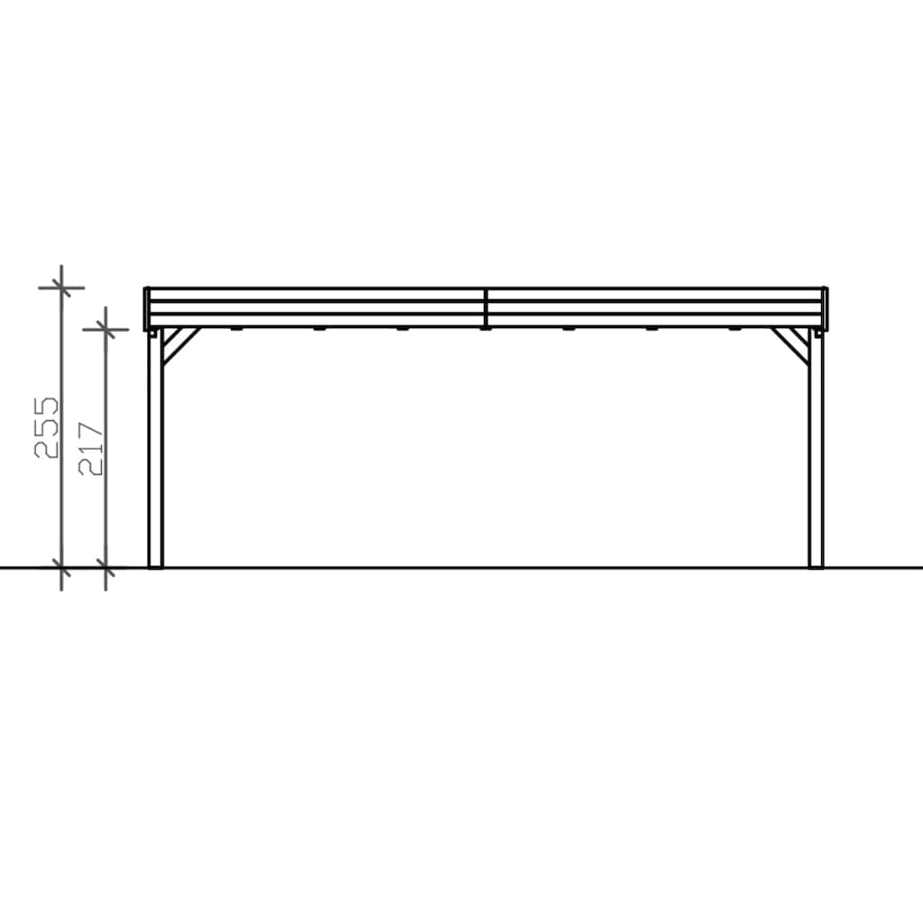 Skanholz Doppelcarport »Grunewald«, Leimholz-Nordisches Fichtenholz, weiß