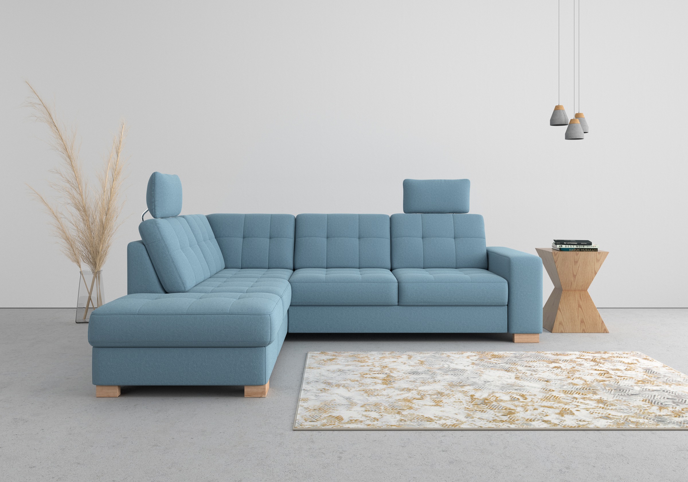 sit&more Ecksofa »Quincy L-Form«, wahlweise mit Bettfunktion und Bettkasten günstig online kaufen