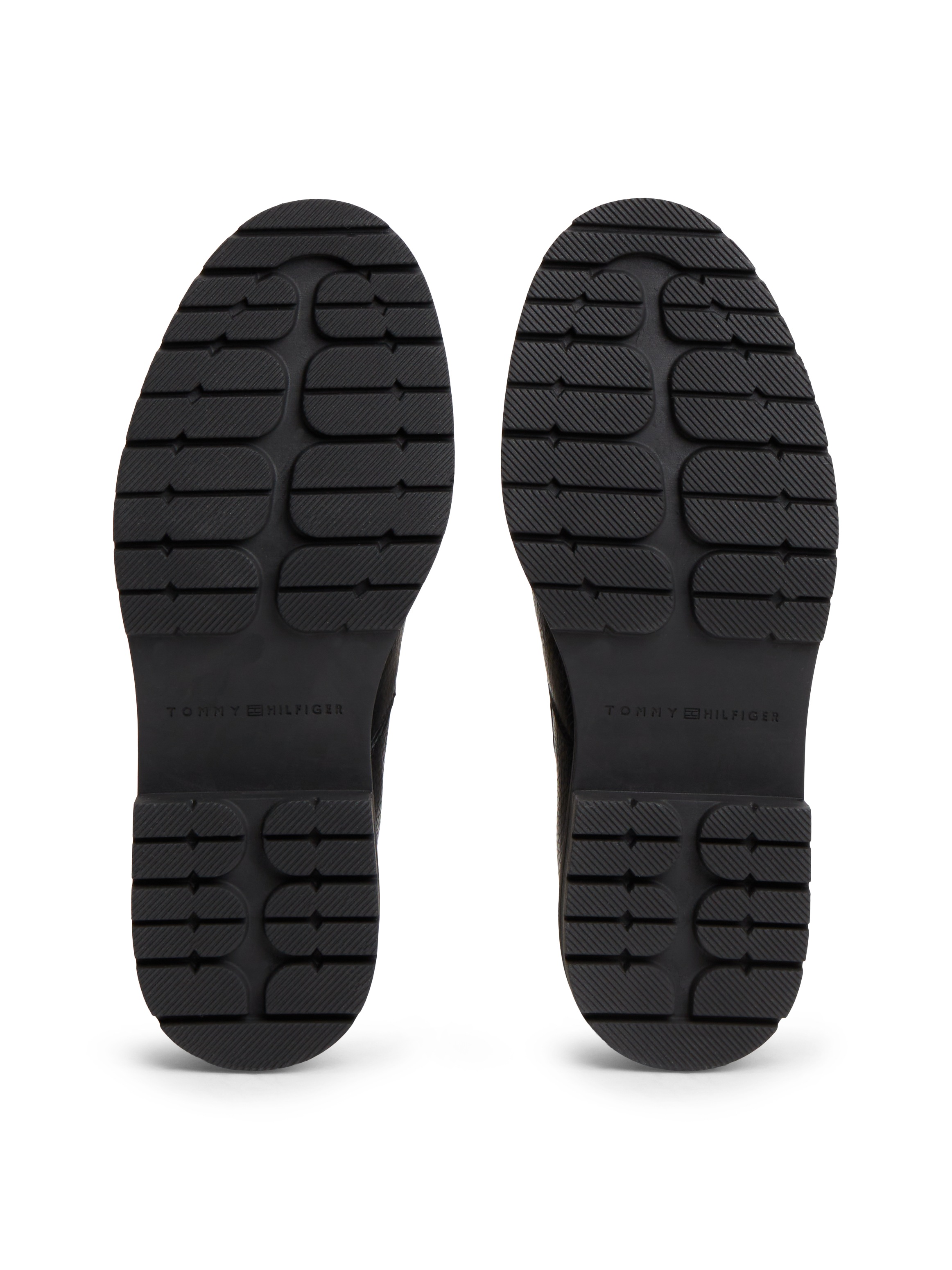 Tommy Hilfiger Chelseaboots »TH EMBOSS GRAIN LEATHER CHELSEA«  Blockabsatz, Stiefelette mit beidseitigem Stretcheinsatz