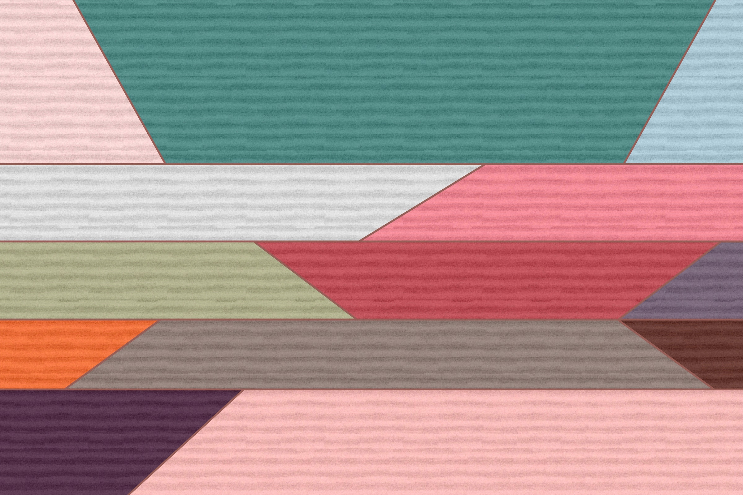 A.S. Création Leinwandbild »geometry«, Kunst-Abstrakt-Kinder, (1 St.), Keilrahmen Farben Bunt Grafisch Abstrakt Leinwand-Bild Wohnzimmer Wand