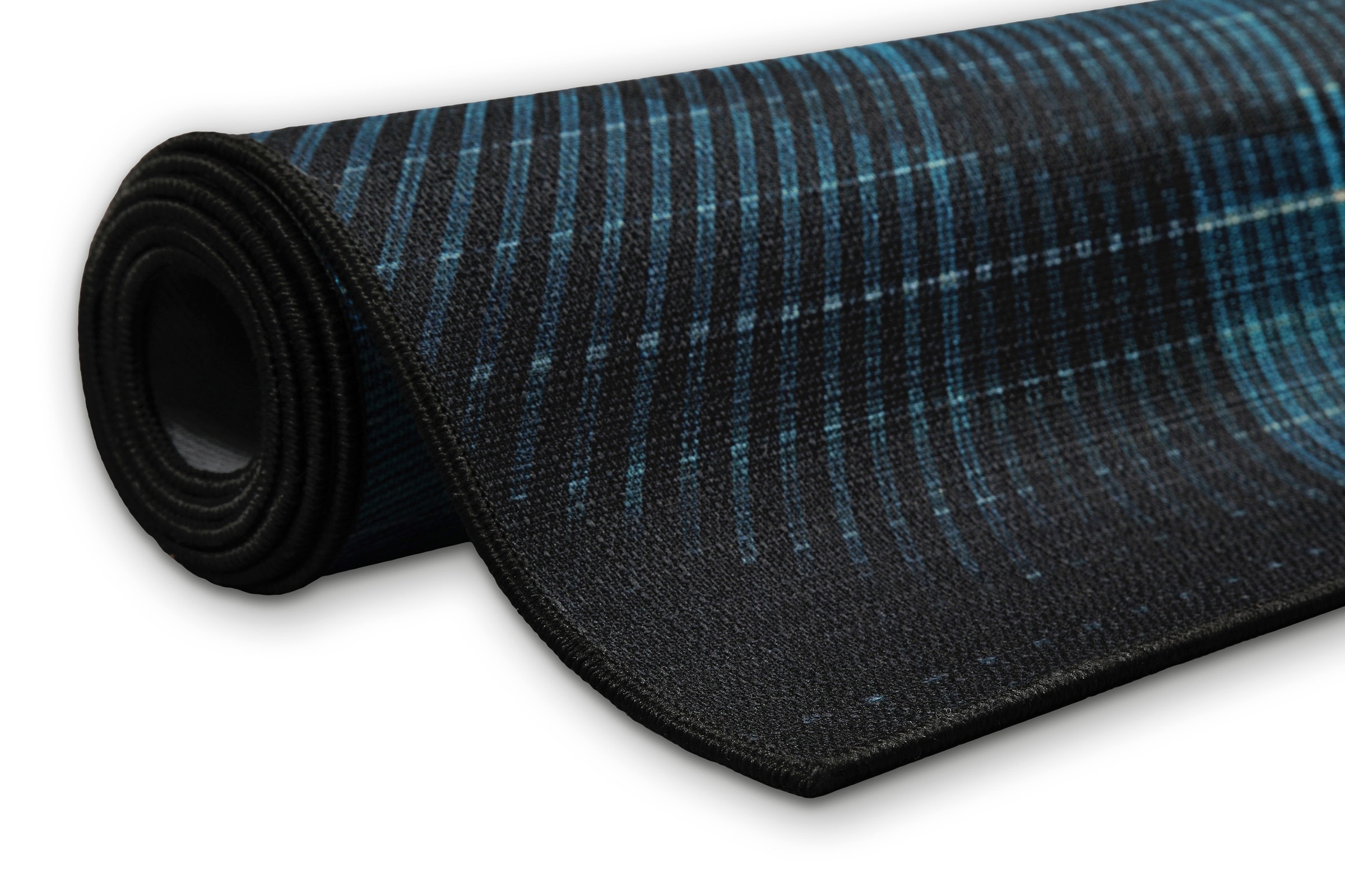 Wecon home Teppich »Cyber Swirl«, rechteckig, 5 mm Höhe, Gamer Teppich, gewebt, Cyberpunk, robust, Gaming Room, rutschfest