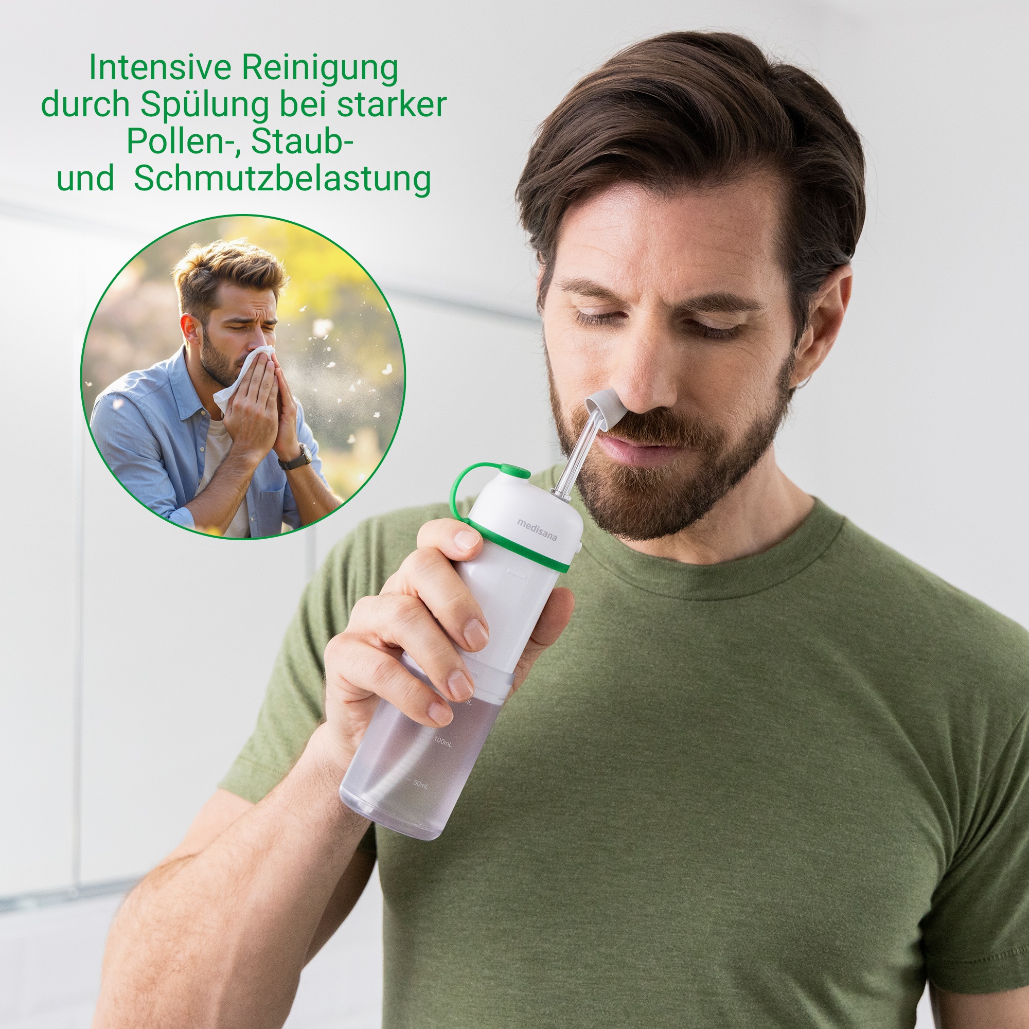 Medisana Nasendusche »NI 200«, faltbare Nasenreinigung gegen Pollen-, Staub- und Schmutzbelastung