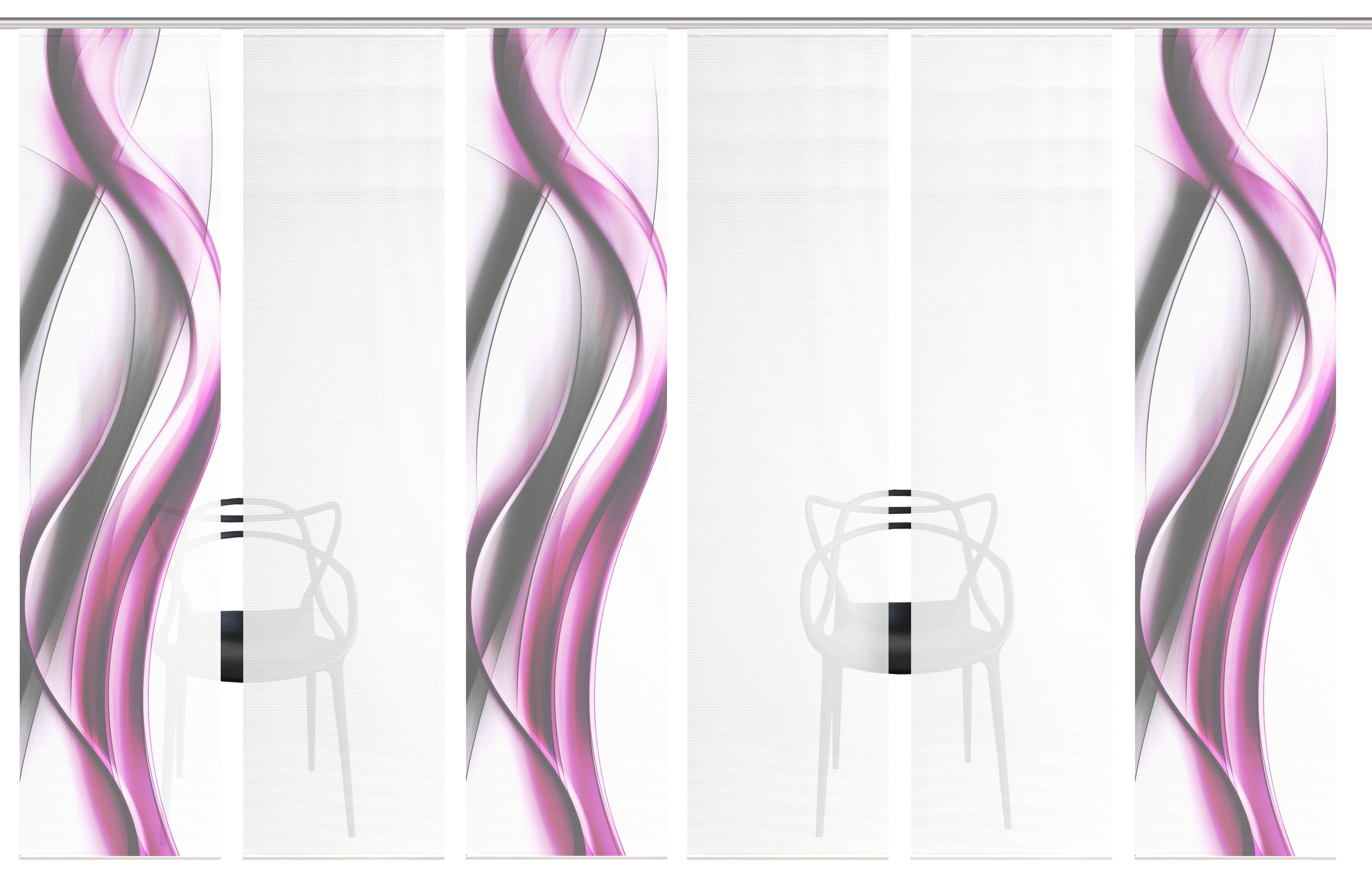 Vision S Schiebegardine »CARA« Paneelwagen 6 Stk. tlg. Schiebevorhang,Bambusoptik,Digitaldruck,SET