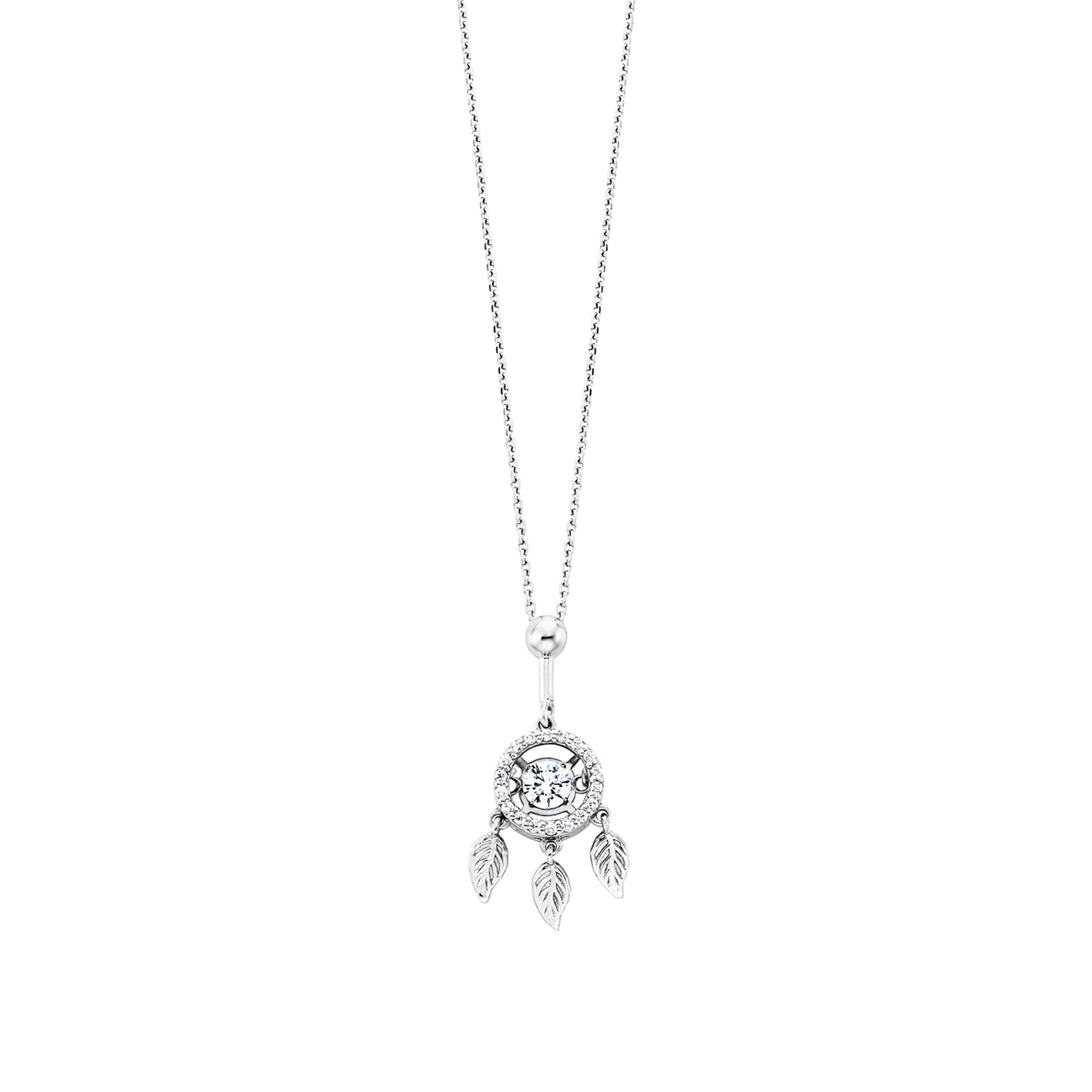 Julie Julsen Kette mit Anhänger »925/- Sterling Silber rhodiniert 19 Zirkonia«