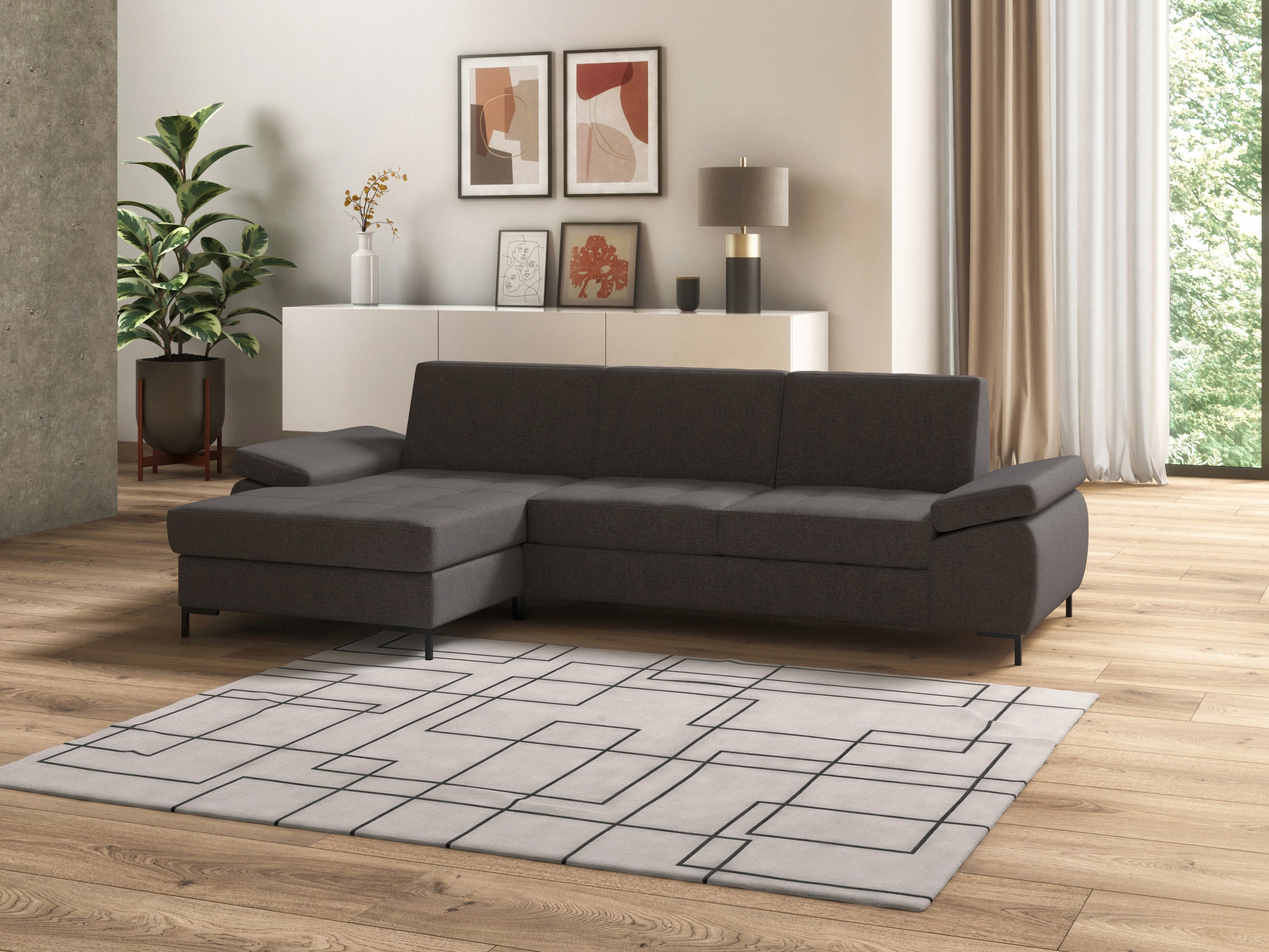 DOMO collection Ecksofa »Capelo, komfortabel, klare Linien zeichnen dieses günstig online kaufen
