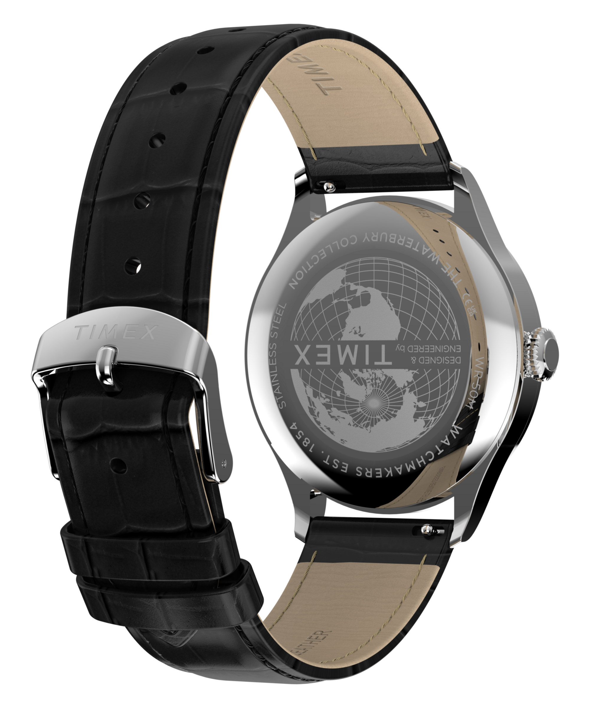 Timex »Waterbury Classic« Armbanduhr, Damenuhr, Herrenuhr, Lederarmband, analog