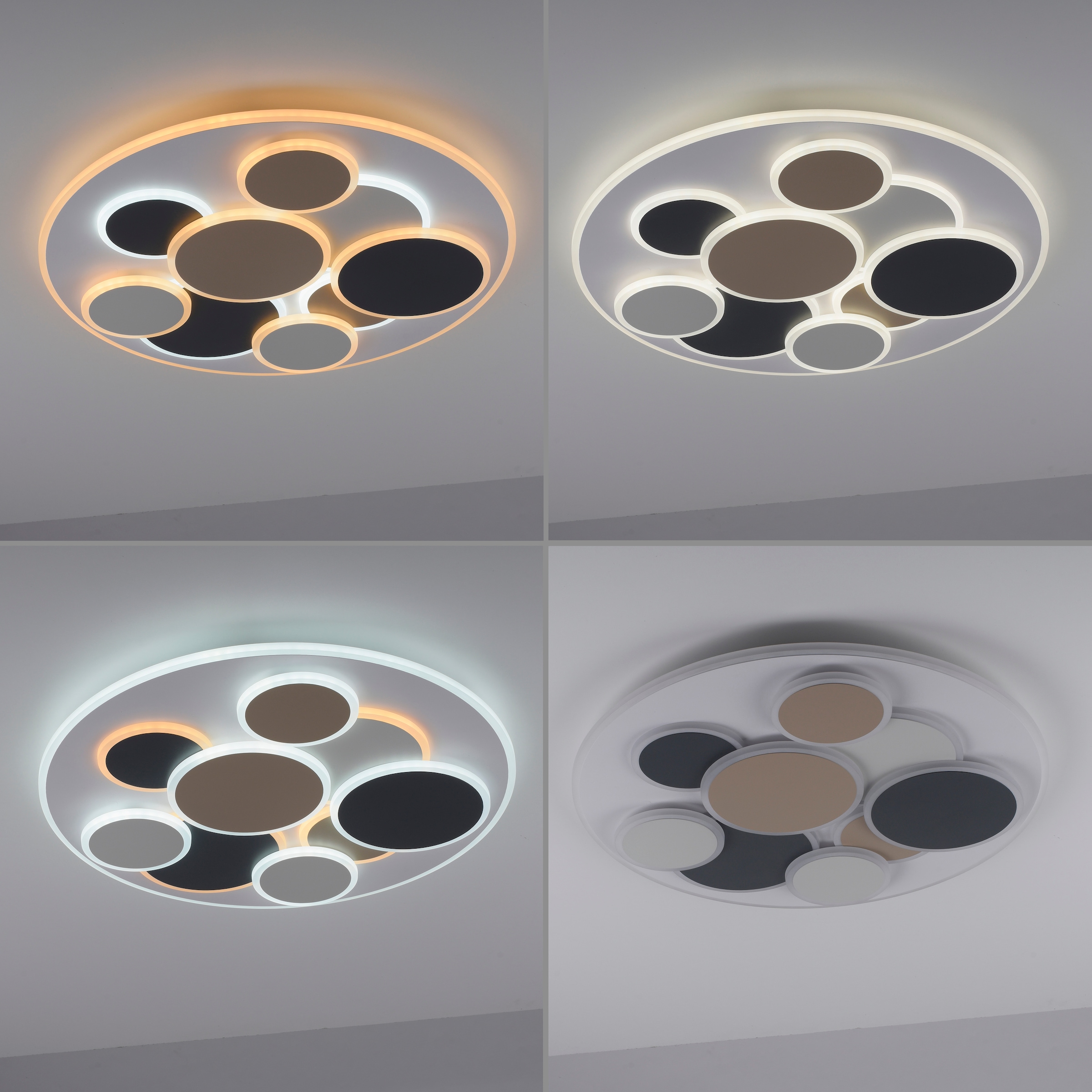 JUST LIGHT LED Deckenleuchte »MODENA« LED-Board 1 Stk. warmweiß - kaltweiß CCT 3000-6500K, dimmbar, Memoryfunktion, Infrarot-FB