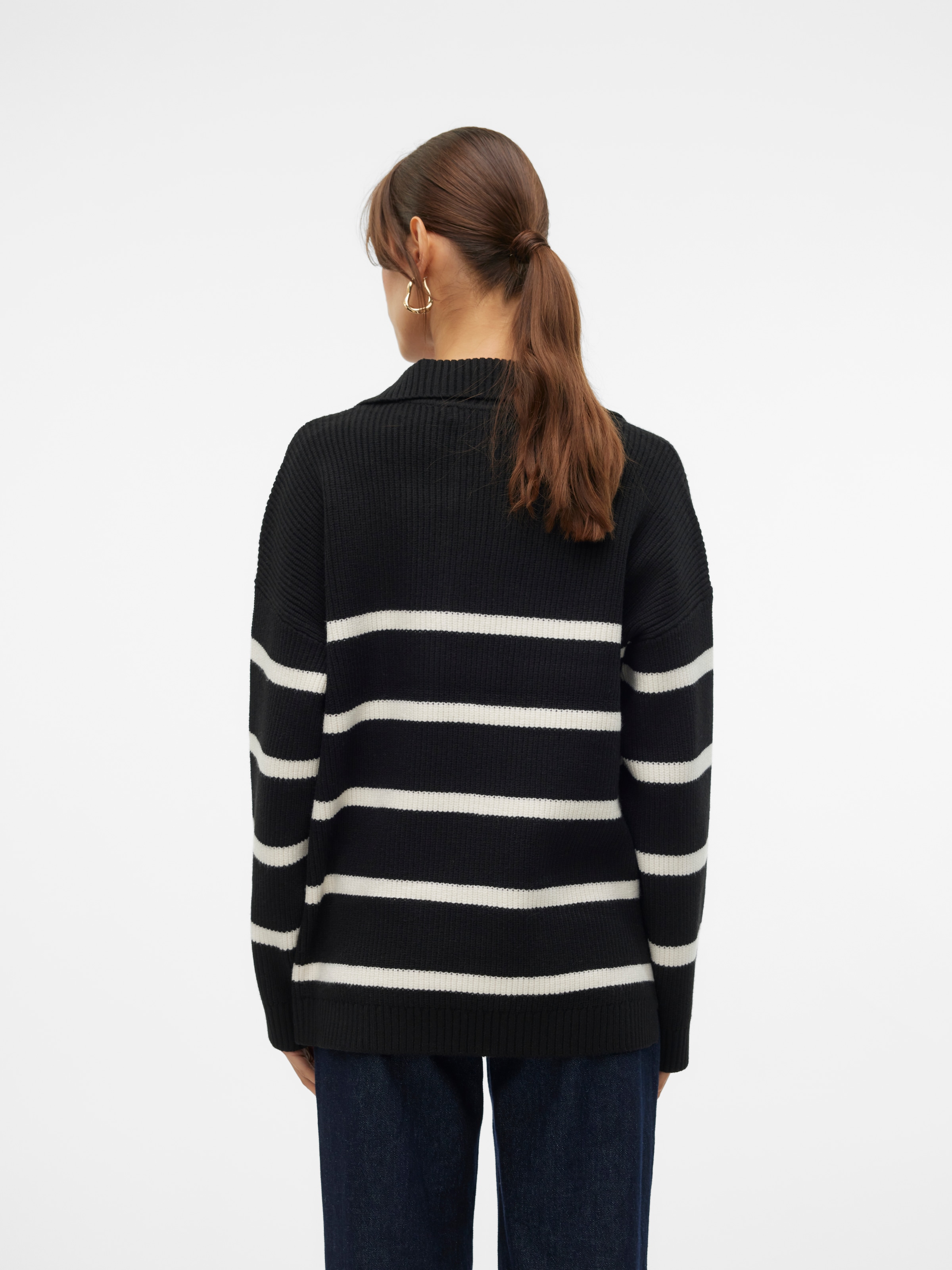 Vero Moda V-Ausschnitt-Pullover »VMLUNA LS V-NECK LONG PULLOVER GA BOO«