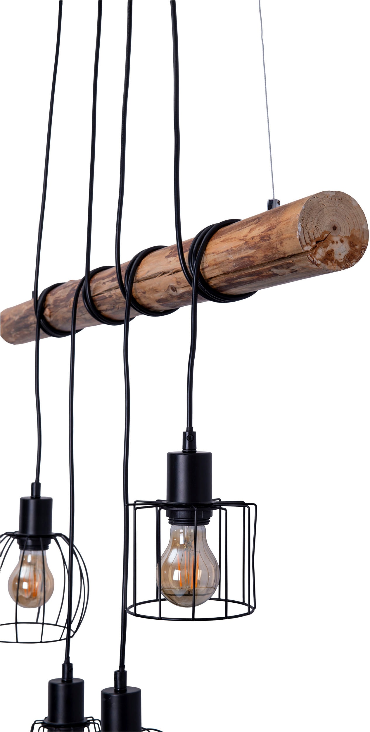 näve Pendelleuchte »4er Pendelleuchte "WOODLAND"« E27 1 Stk. retro optik