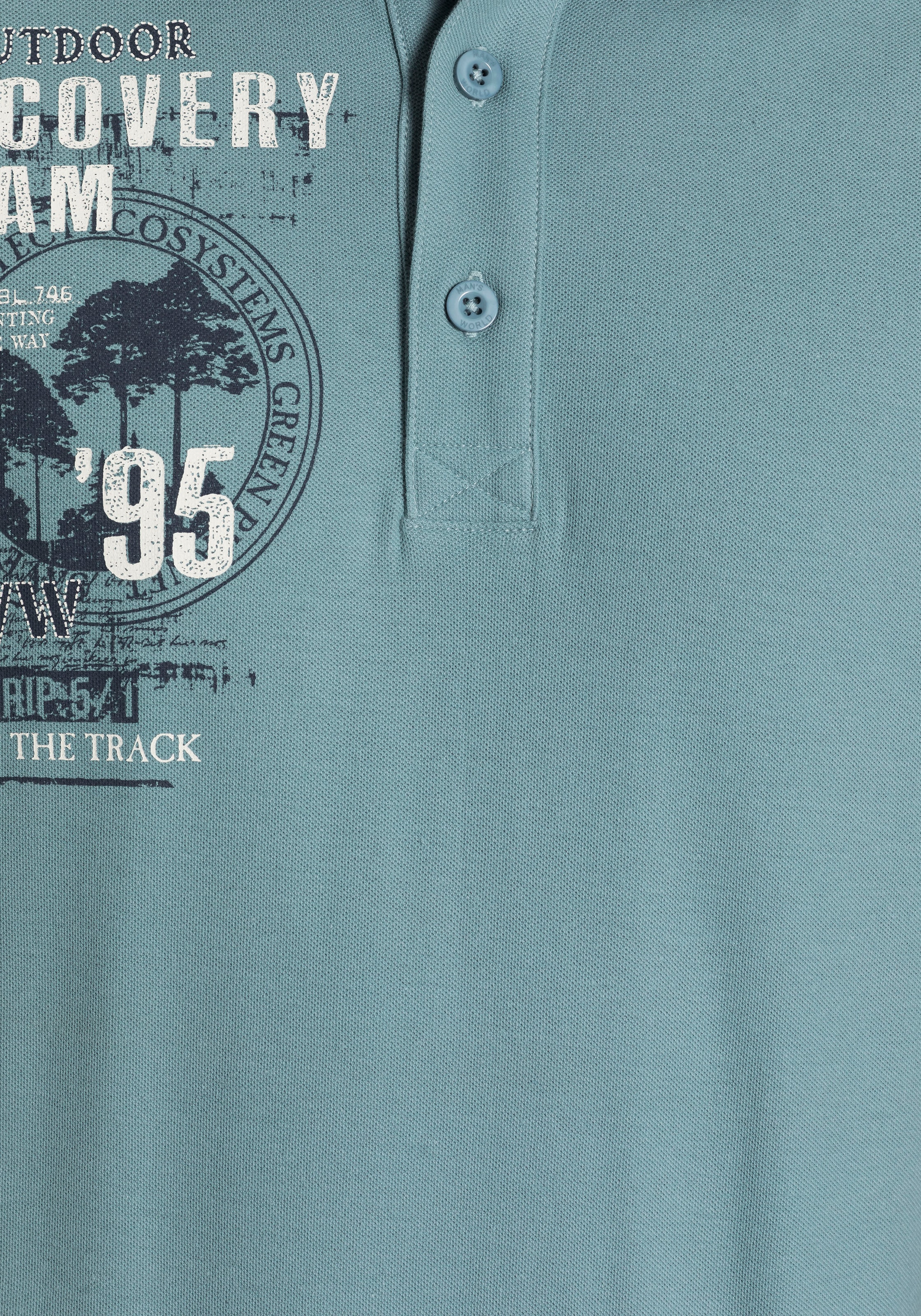 Man's World Poloshirt, Kurzarm, lässige Passform, mit trendigem Print, Polokragen