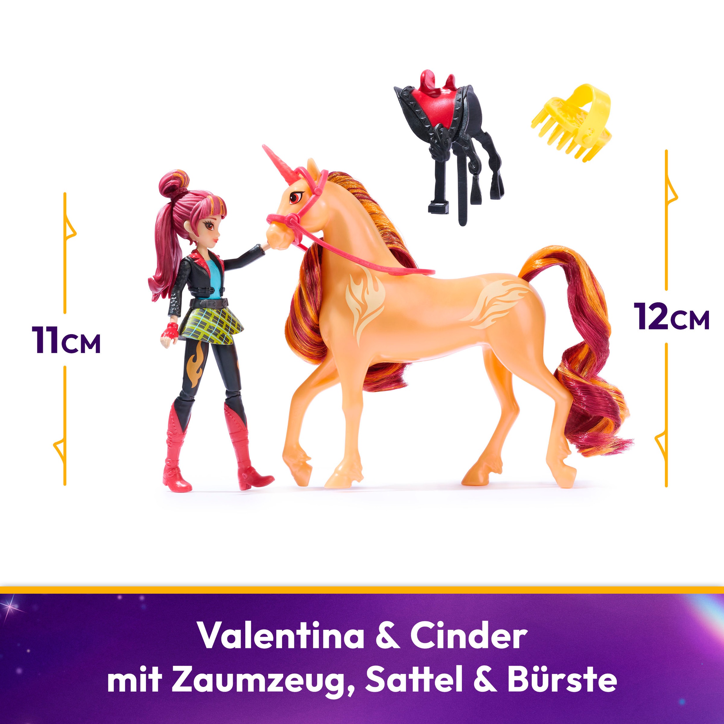 Spin Master Anziehpuppe »Unicorn Academy Valentina und Einhorn Cinder Set«